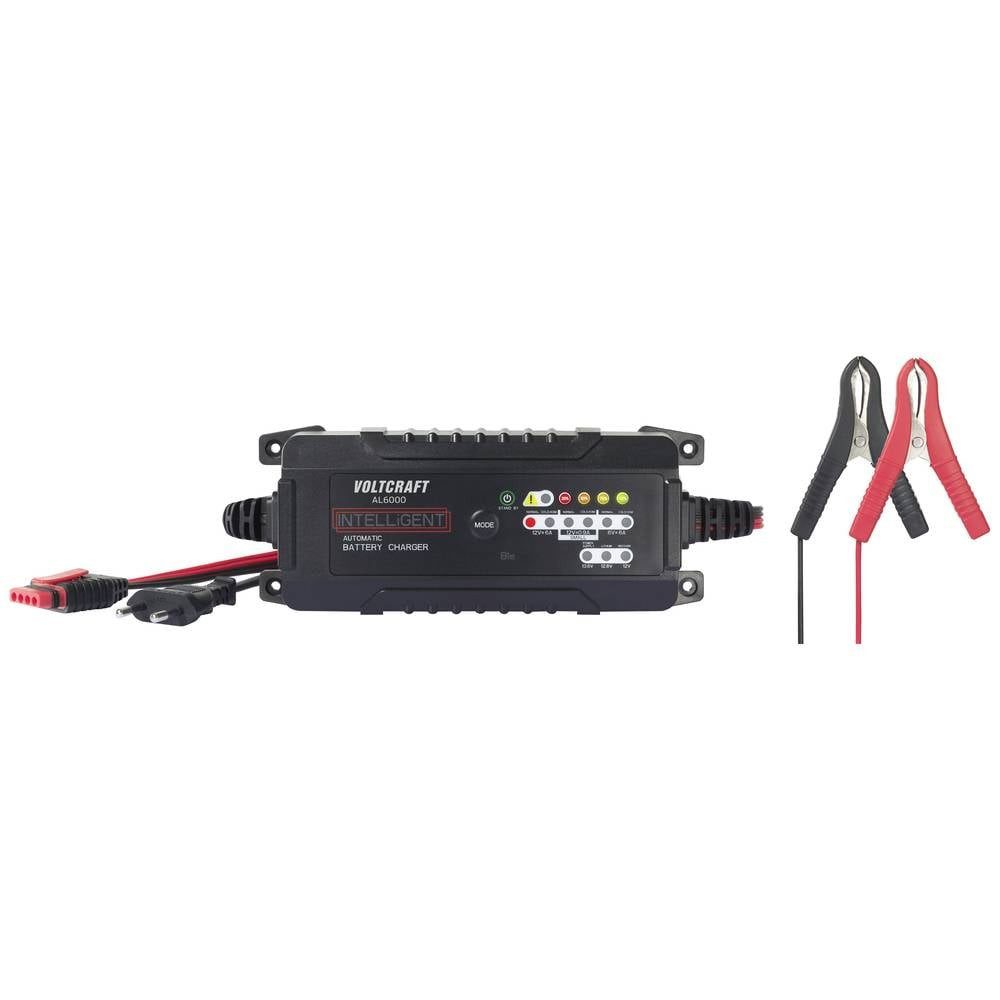 VOLTCRAFT Ladegerät für Autobatterien, 6 A VC-16015910 Autobatterie-Ladegerät (verschiedene Ladeprogramme, Auffrischen, Regenerieren)