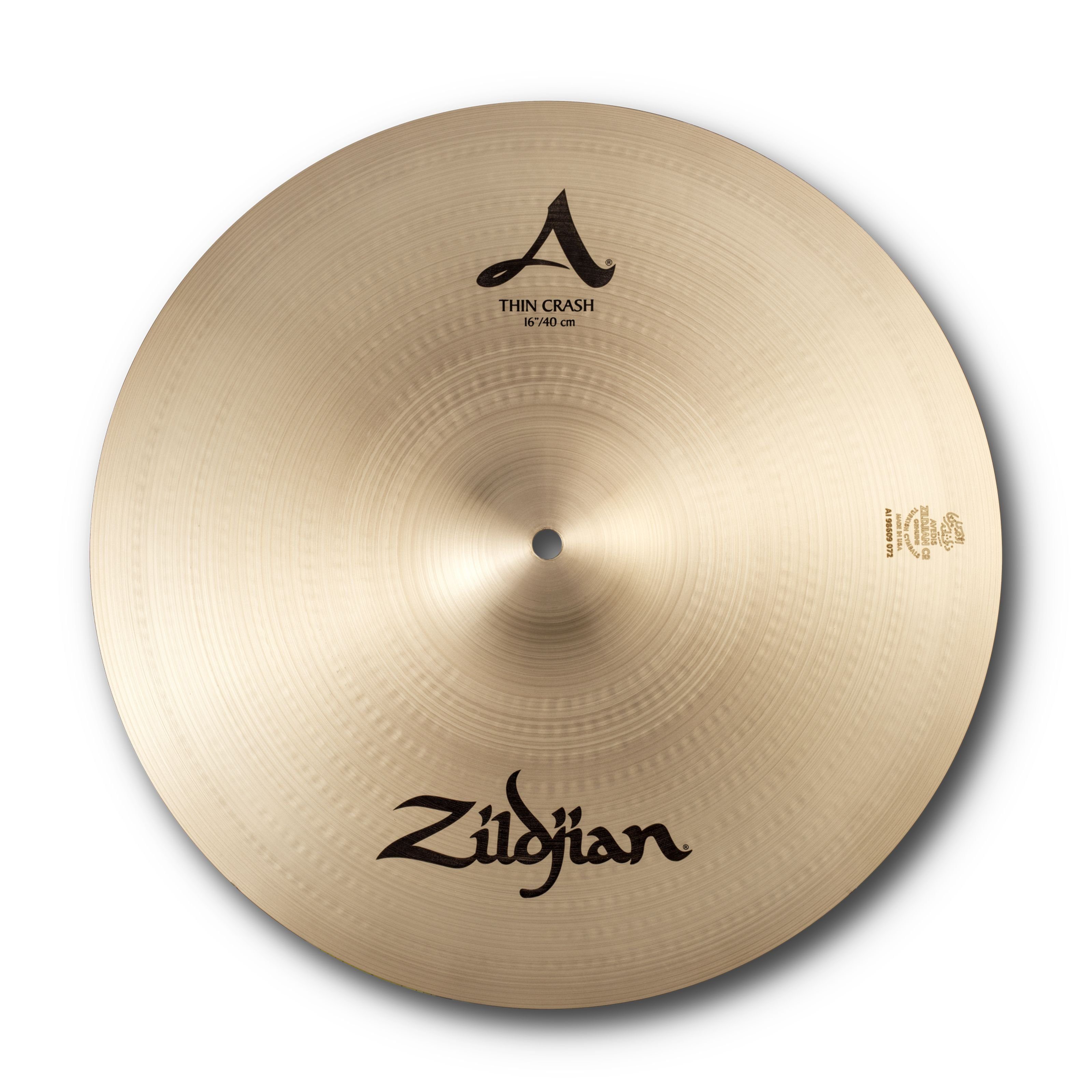 Zildjian Becken,A' Thin Crash 16" Traditional Finish, Cymbals, Crash Becken, A-Series Thin Crash 16" - Crash Becken