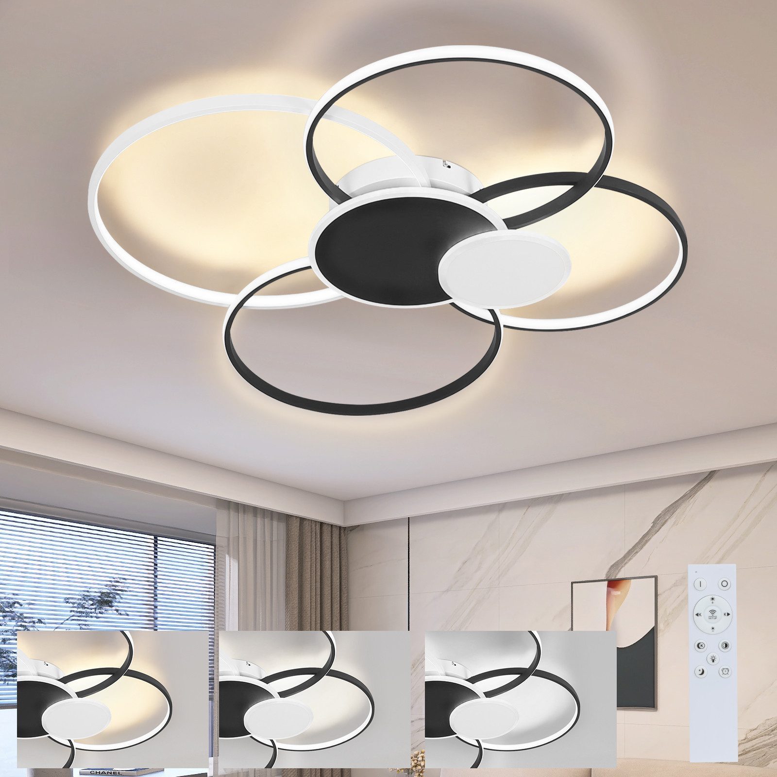 Nettlife LED Deckenleuchte Metall Acryl 72W günstig online kaufen
