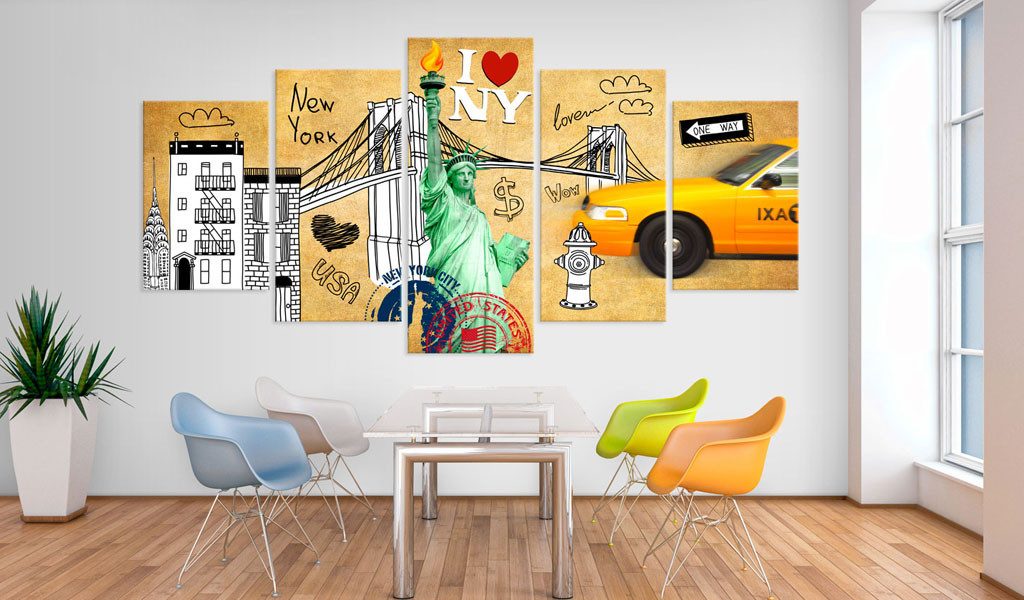 Artgeist Wandbild I love New Jork City