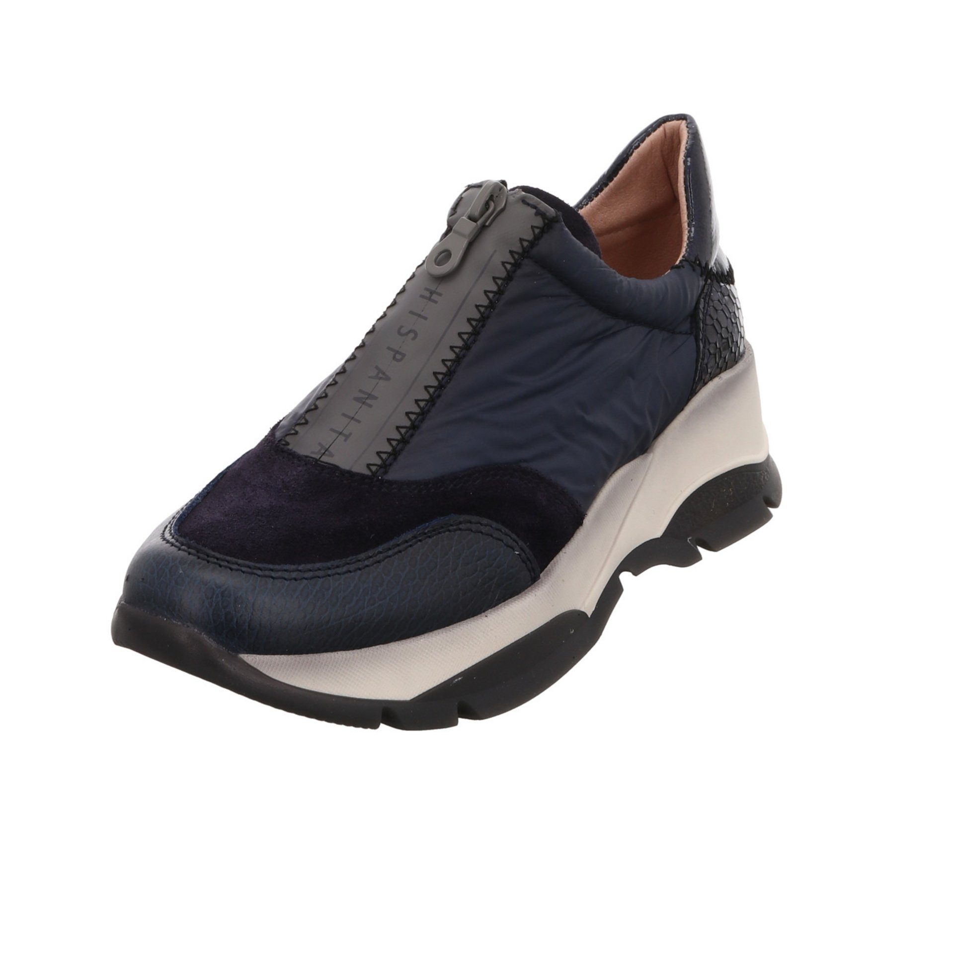 Hispanitas uni Slip-On Sneaker Leder-/Textilkombination