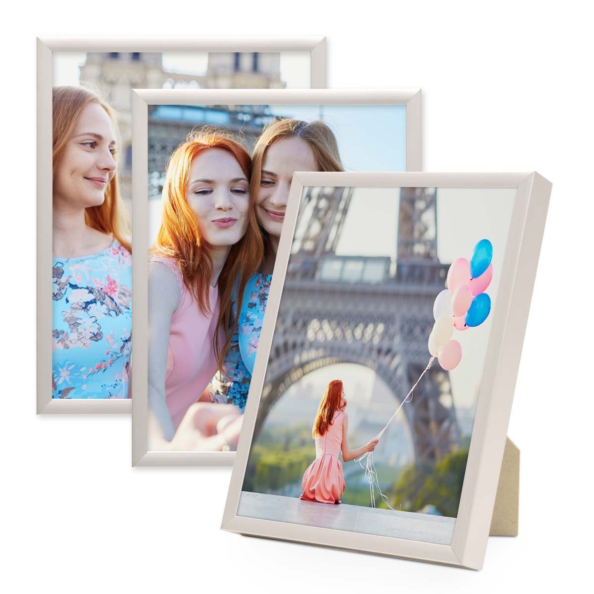PHOTOLINI Bilderrahmen 3er Set Aluminium Modern günstig online kaufen