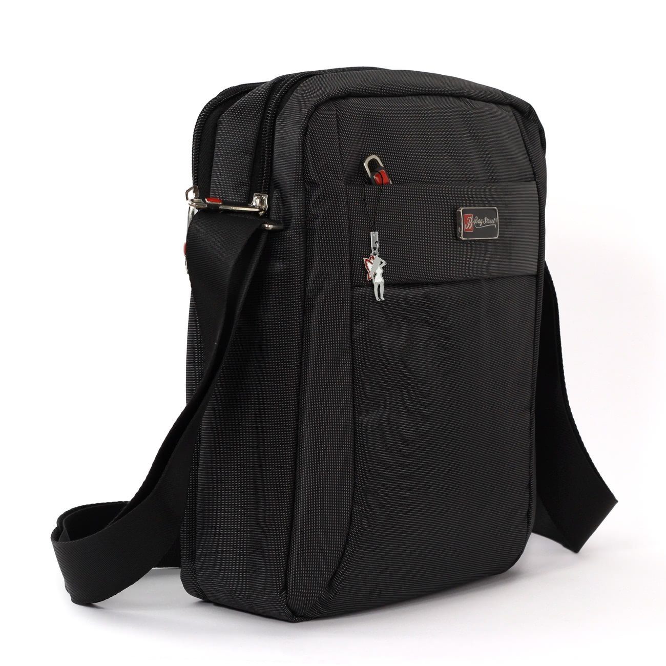BAG STREET Umhängetasche Bag Street Damen Herren Umhängetasche (Umhängetasche), Herren, Damen, Jugend Umhängetasche Polyester, schwarz ca. 22x27cm