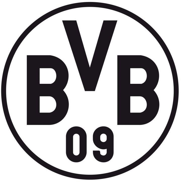 (1 St) Wall-Art Wandtattoo BVB mit Logo Schriftzug Borussia