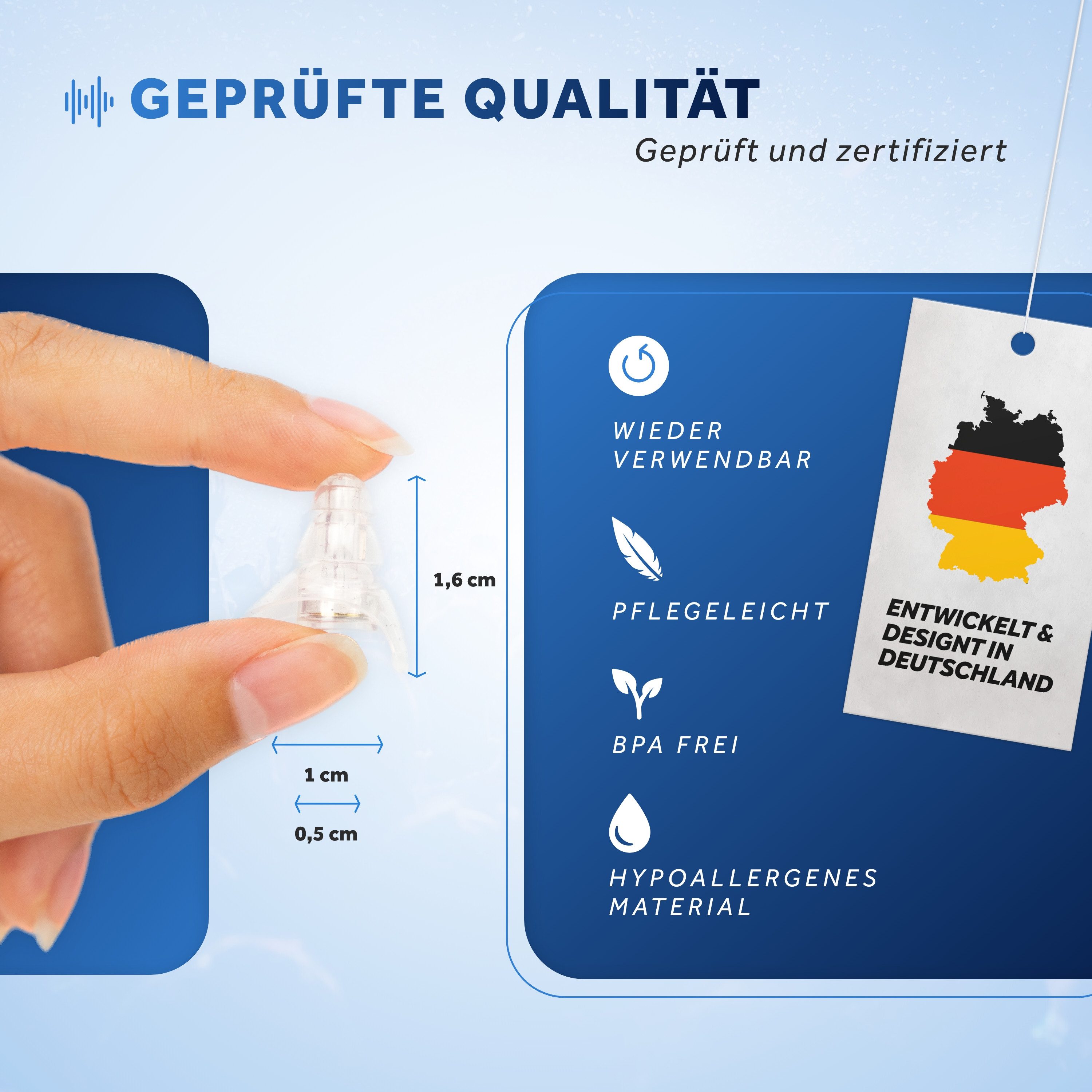 Schallwerk Gehörschutzstöpsel SCHALLWERK ® Music+ Gehörschutz Ohrstöpsel dämpft Lärm