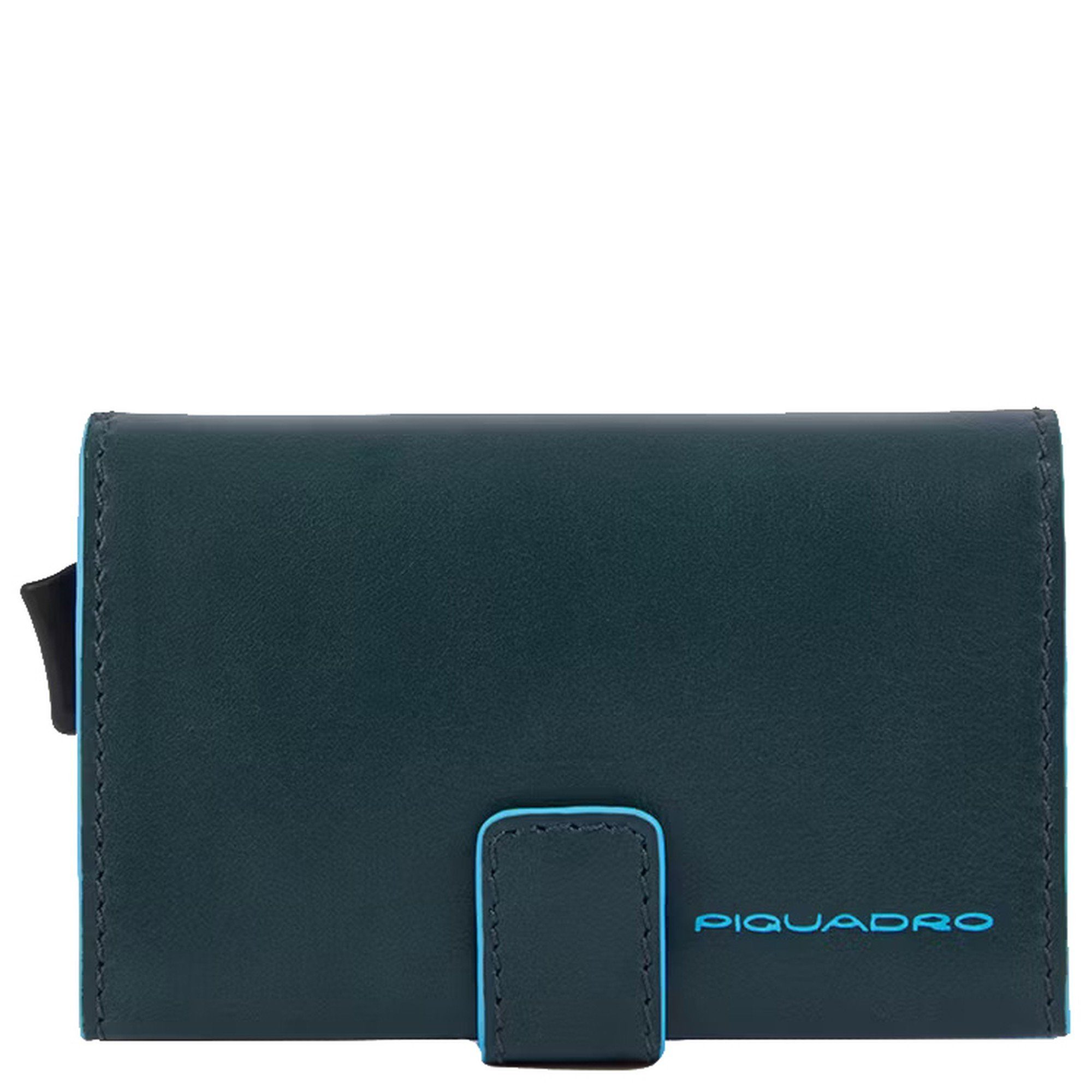 Piquadro Geldbörse Blue Square - Kreditkartenetui 11cc 10 cm RFID (1-tlg) green grey