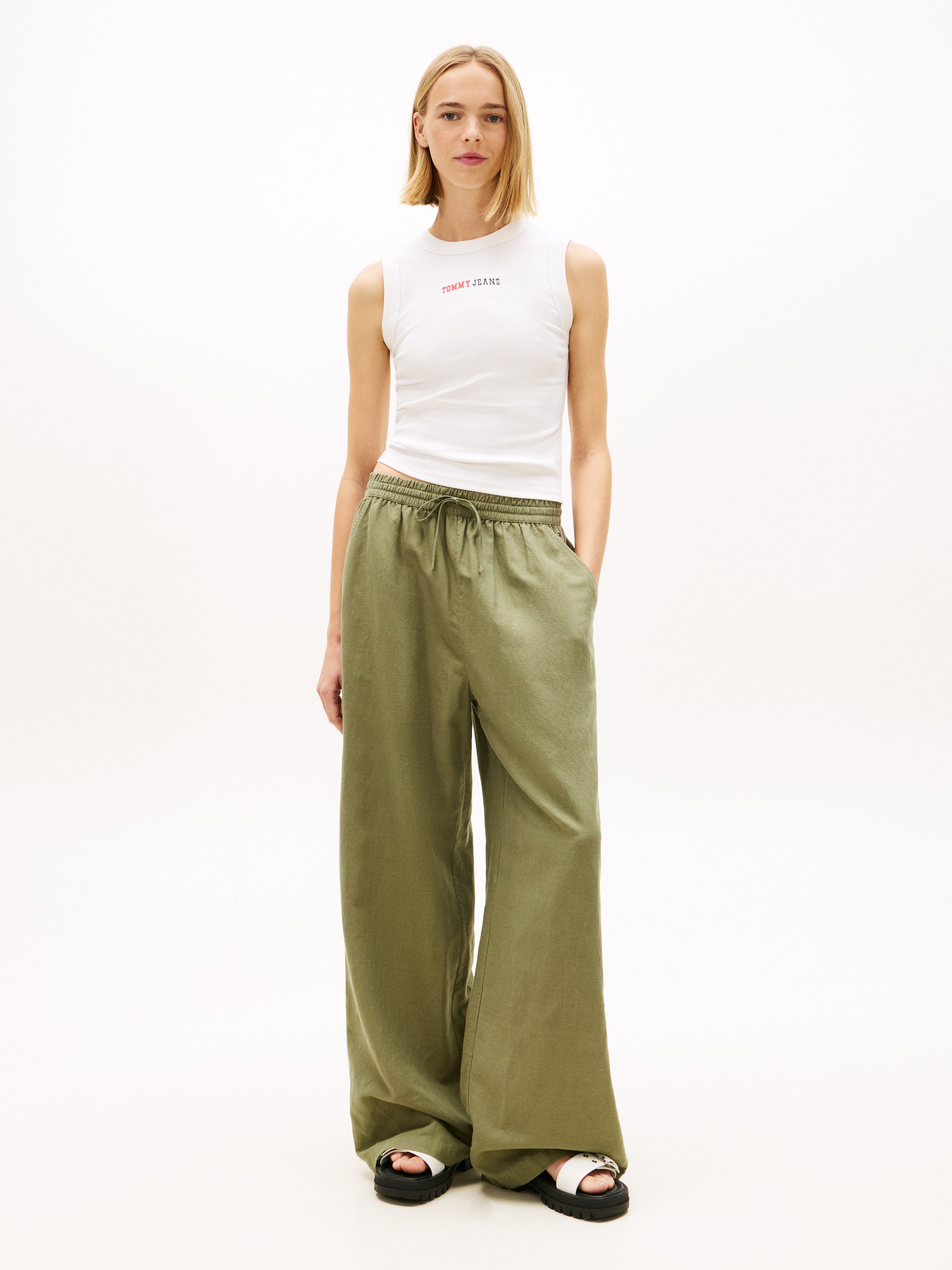Tommy Jeans Schlupfhose TJW ESSENTIAL LINEN PANTS mit Leinen, Loose Fit