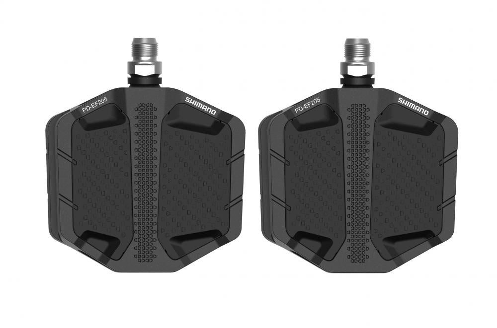 Shimano Plattformpedale SHIMANO Pedal PD-EF205 Schwarz Flat Pedal - Schwarz