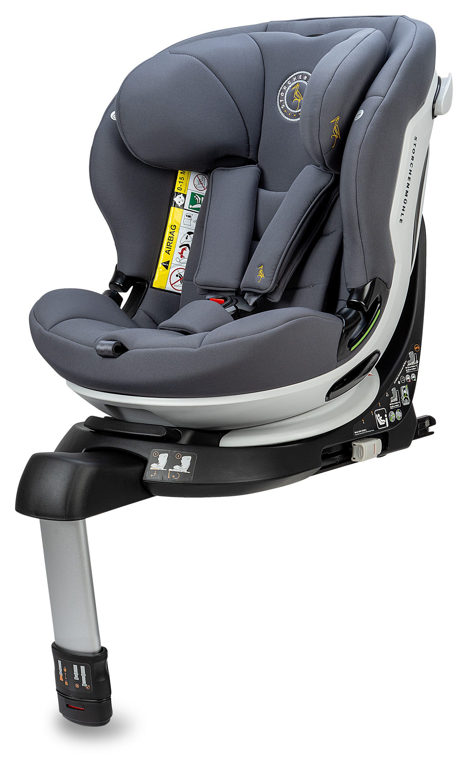 Storchenmühle Autokindersitz Niki kid, ab: 15 Monate, bis: 12 Jahre, ab: 76 cm, bis: 150 cm, sicherer 360°Kindersitz: reboard bis 4 Jahre, verwendbar von 76-150 cm