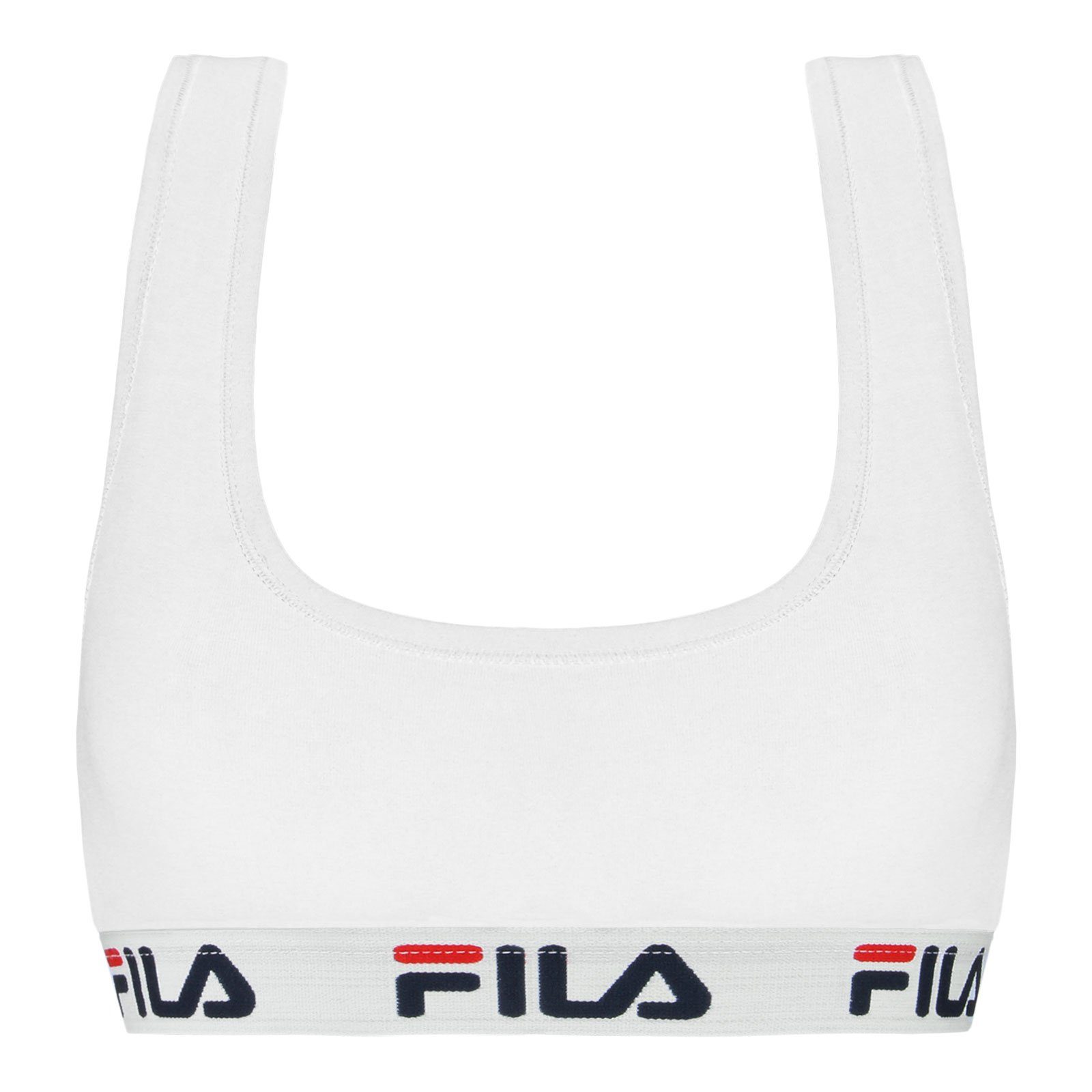 mit Webgummibund Sport-Bustier weichem Fila Woman white 300 (1-tlg) Bra