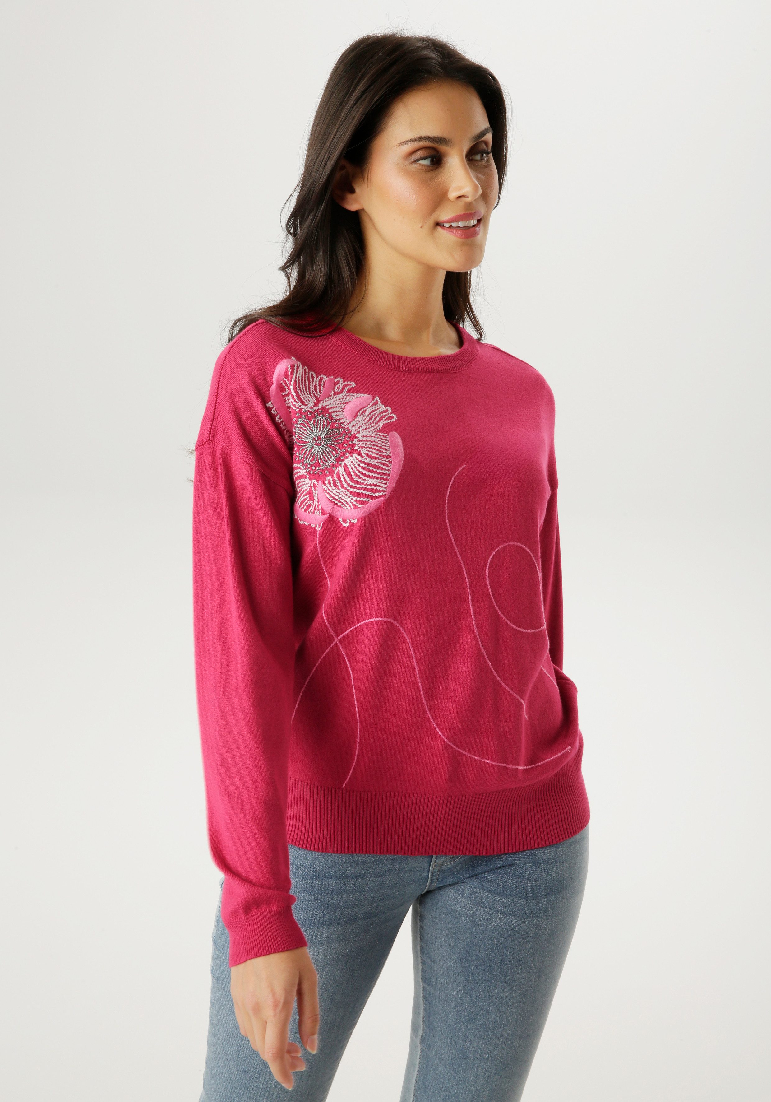 Aniston SELECTED Strickpullover vorne mit aufwendiger Stickerei verziert - NEUE KOLLEKTION. € 49,99, (€ 49,99 pro 1 Stk).