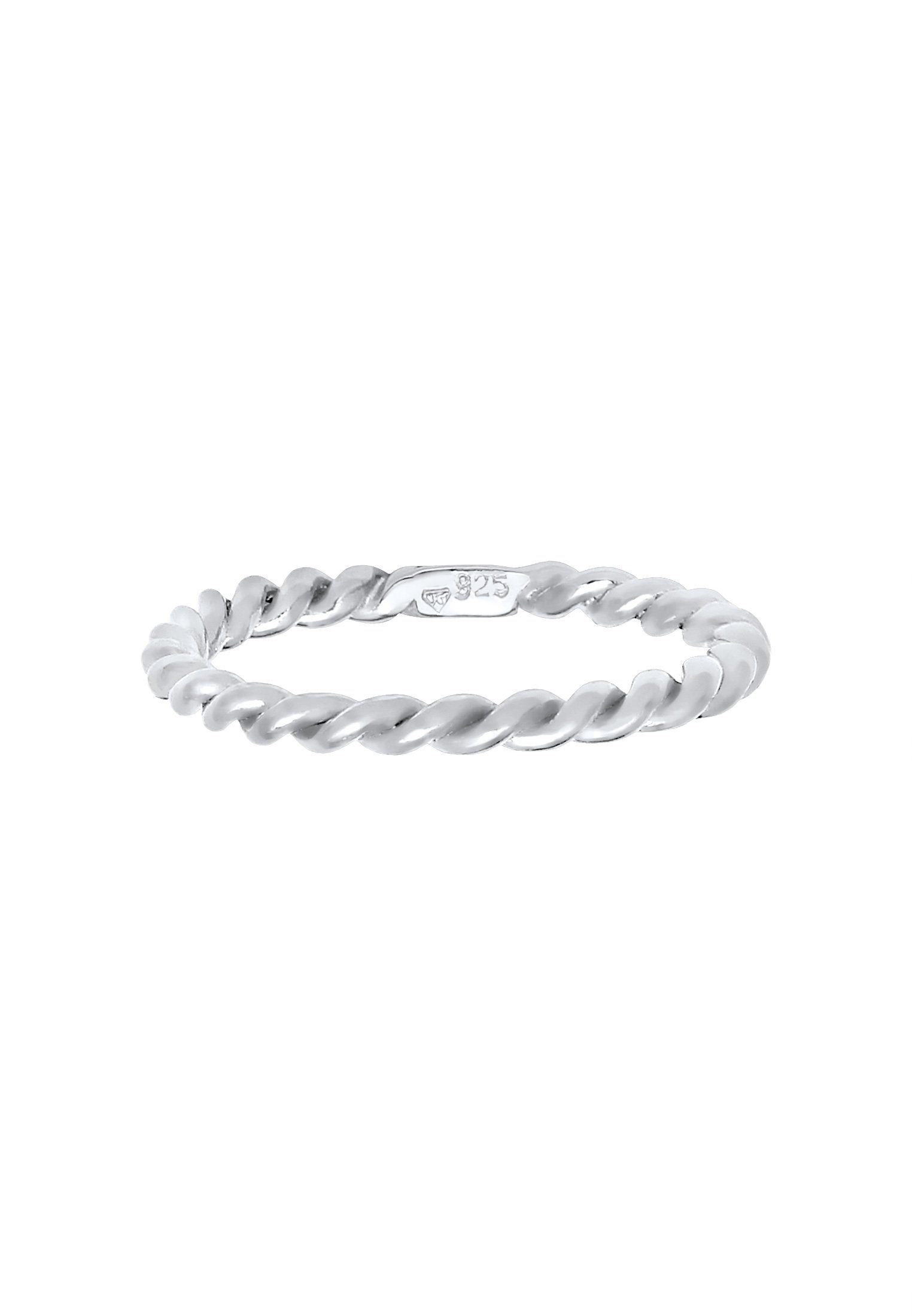 Nenalina Fingerring Gedreht Kordel Spirale Basic Schlicht 925 Silber
