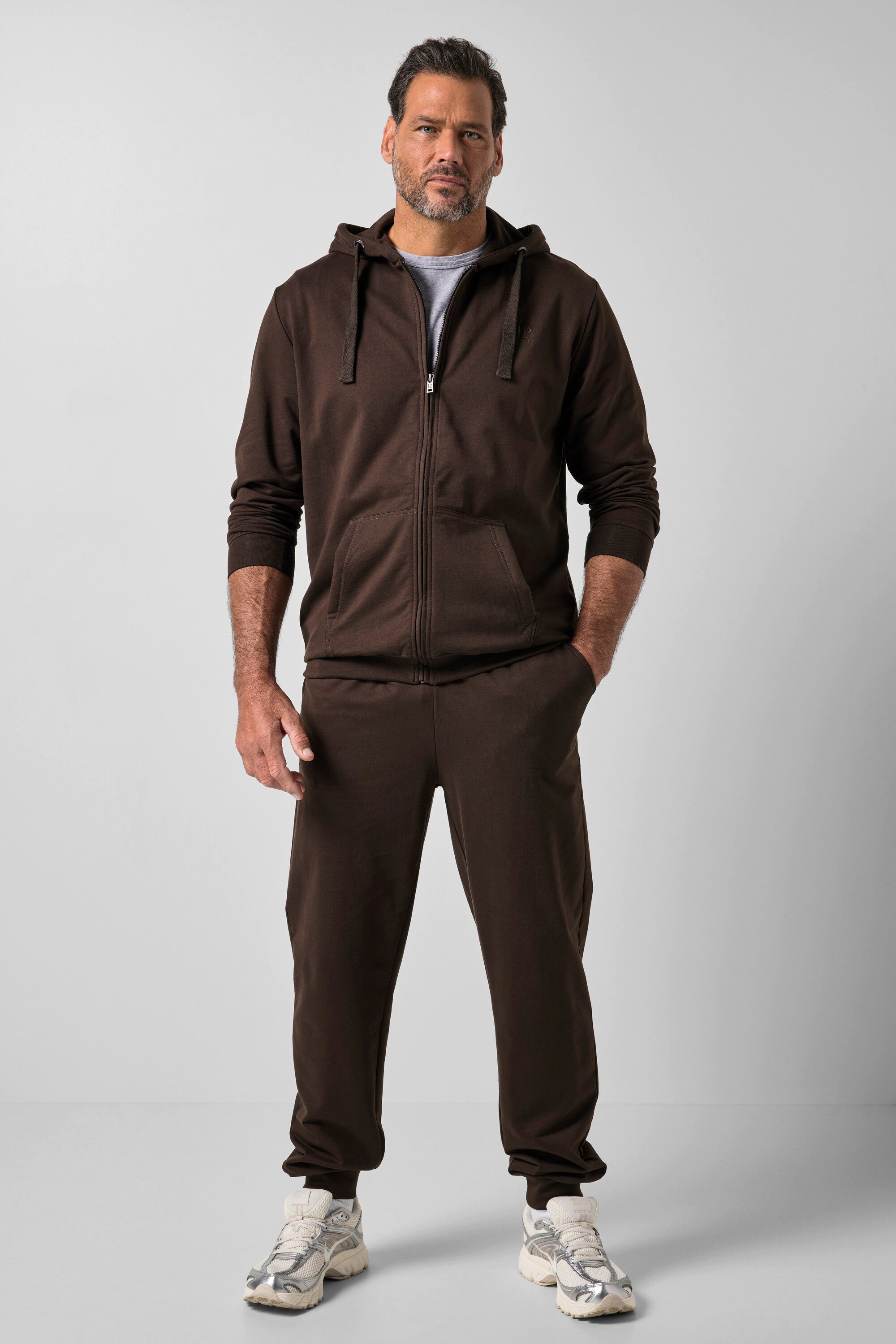 JP1880 Fleecejacke Jogginganzug Homewear 2-teilig