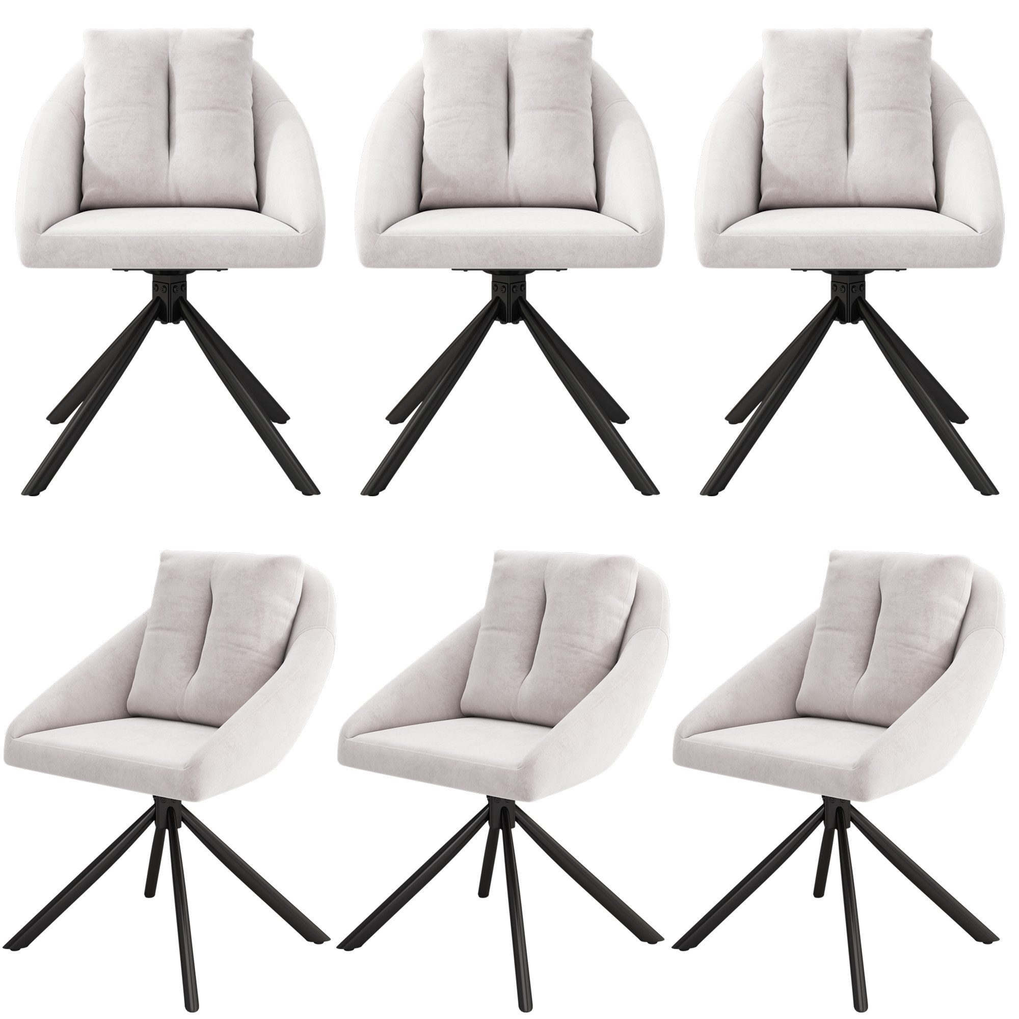 Flieks Esszimmerstuhl (360° drehbar, Set, 6 günstig online kaufen