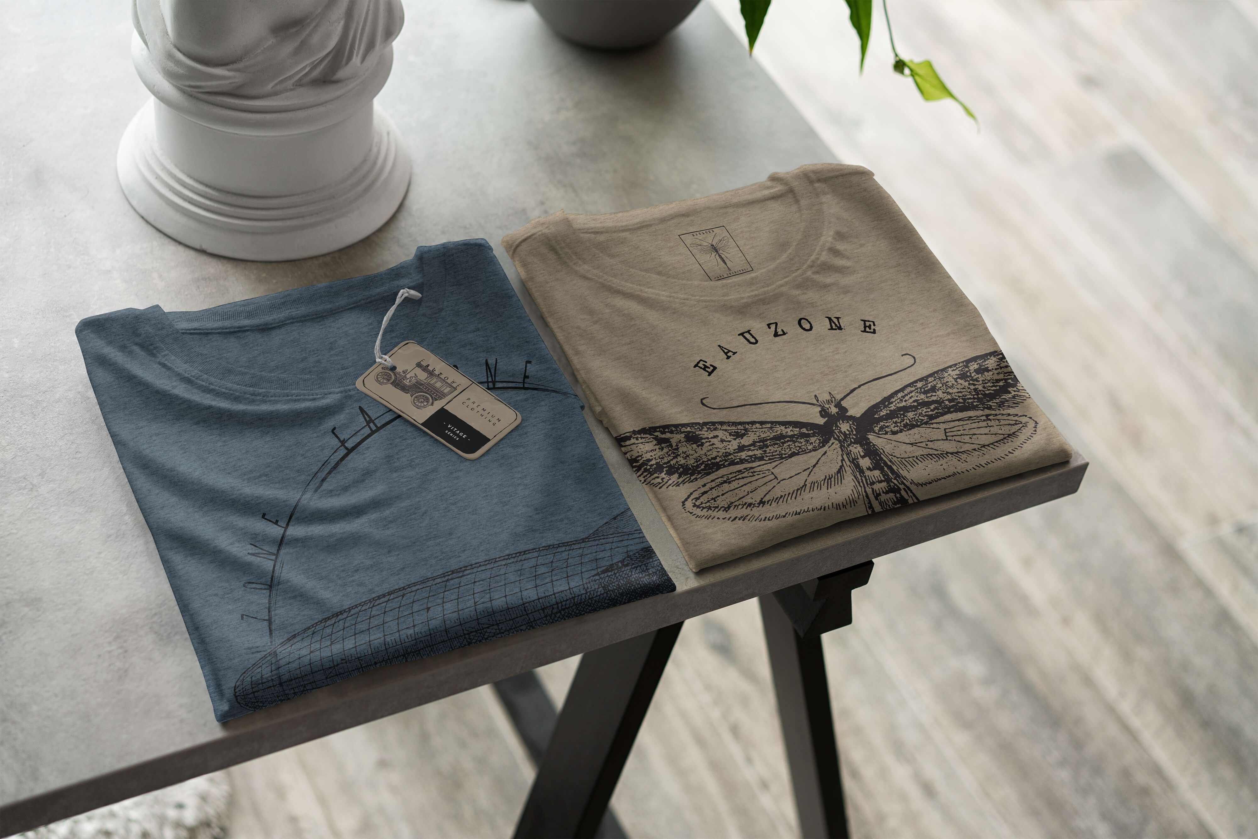 T-Shirt Vintage Sinus Art Zeppelin T-Shirt Herren Indigo