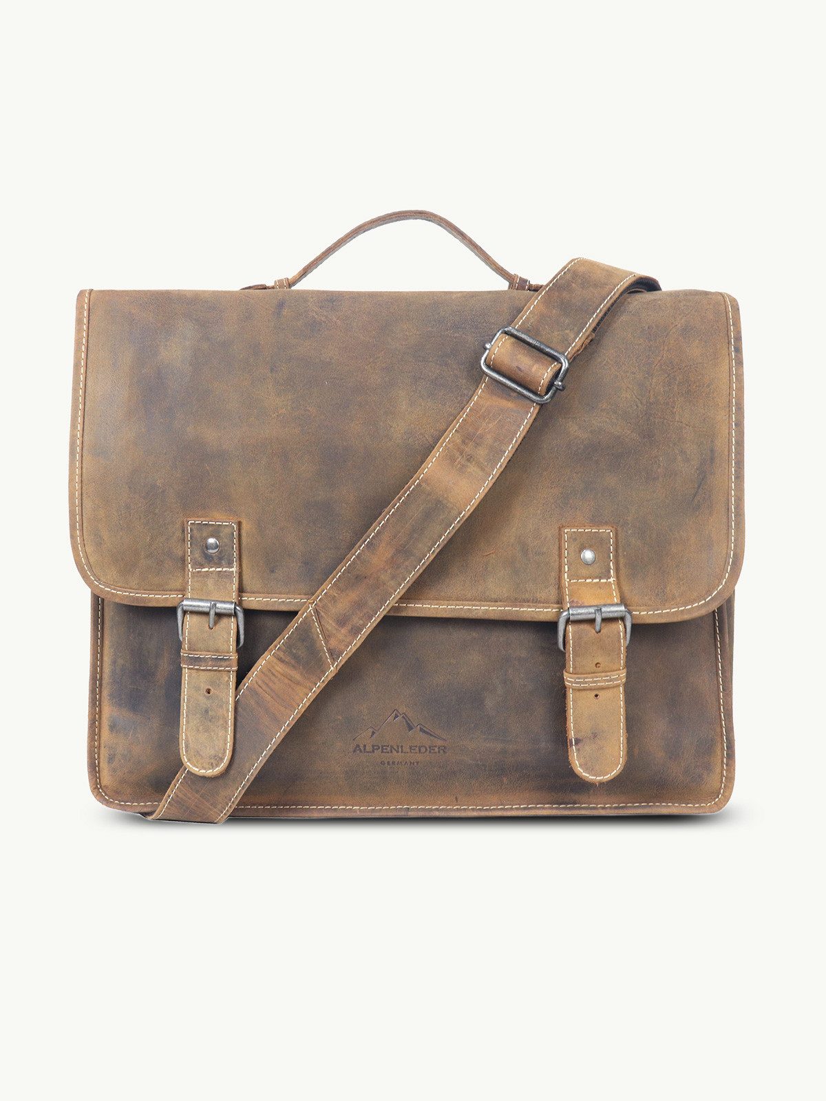 Scippis Messenger Bag ADVENTURE Messenger Bag – Premium Büffelleder-Tasche