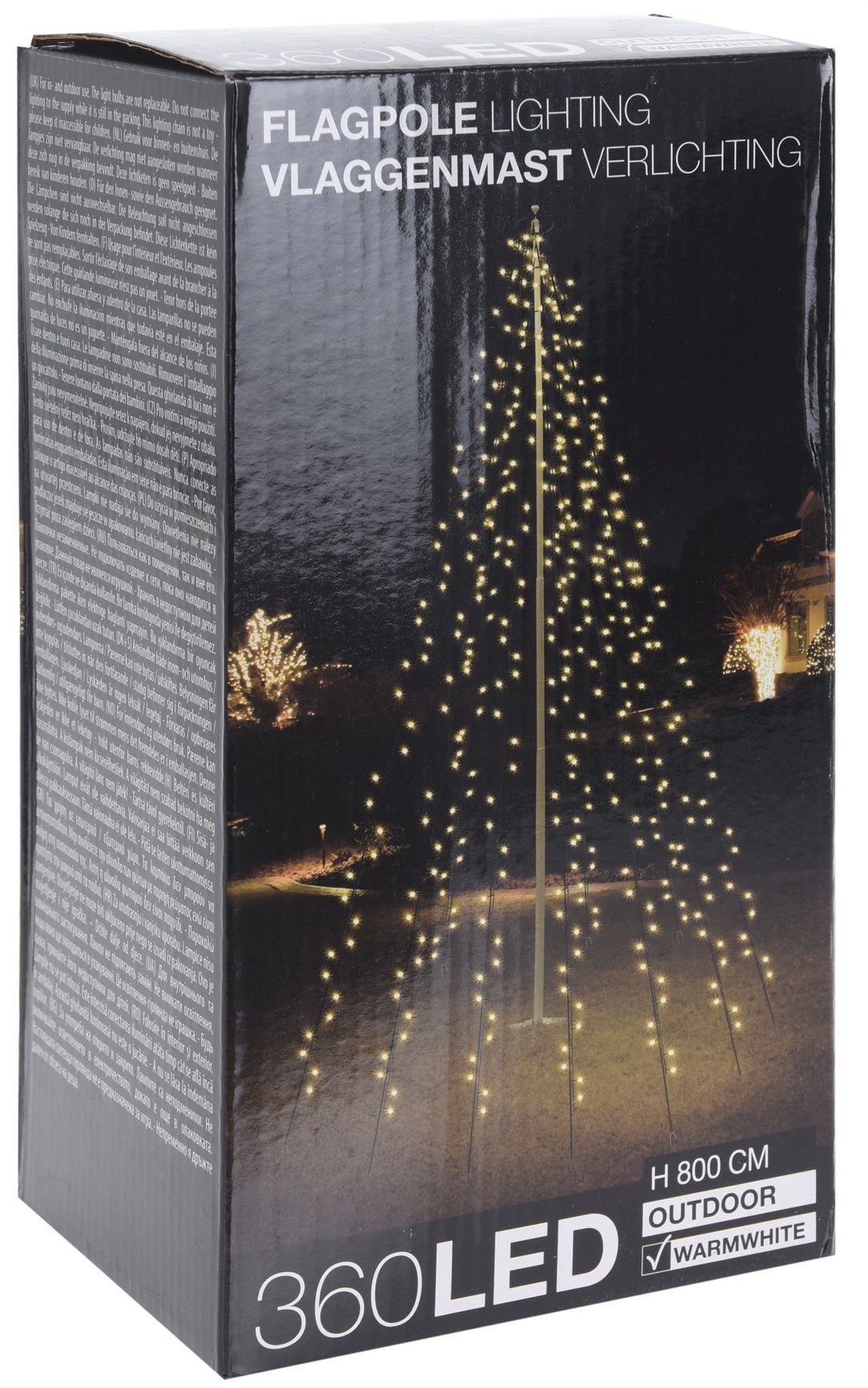 Spetebo LED-Lichternetz LED Fahnenmast Lichterkette 360 günstig online kaufen