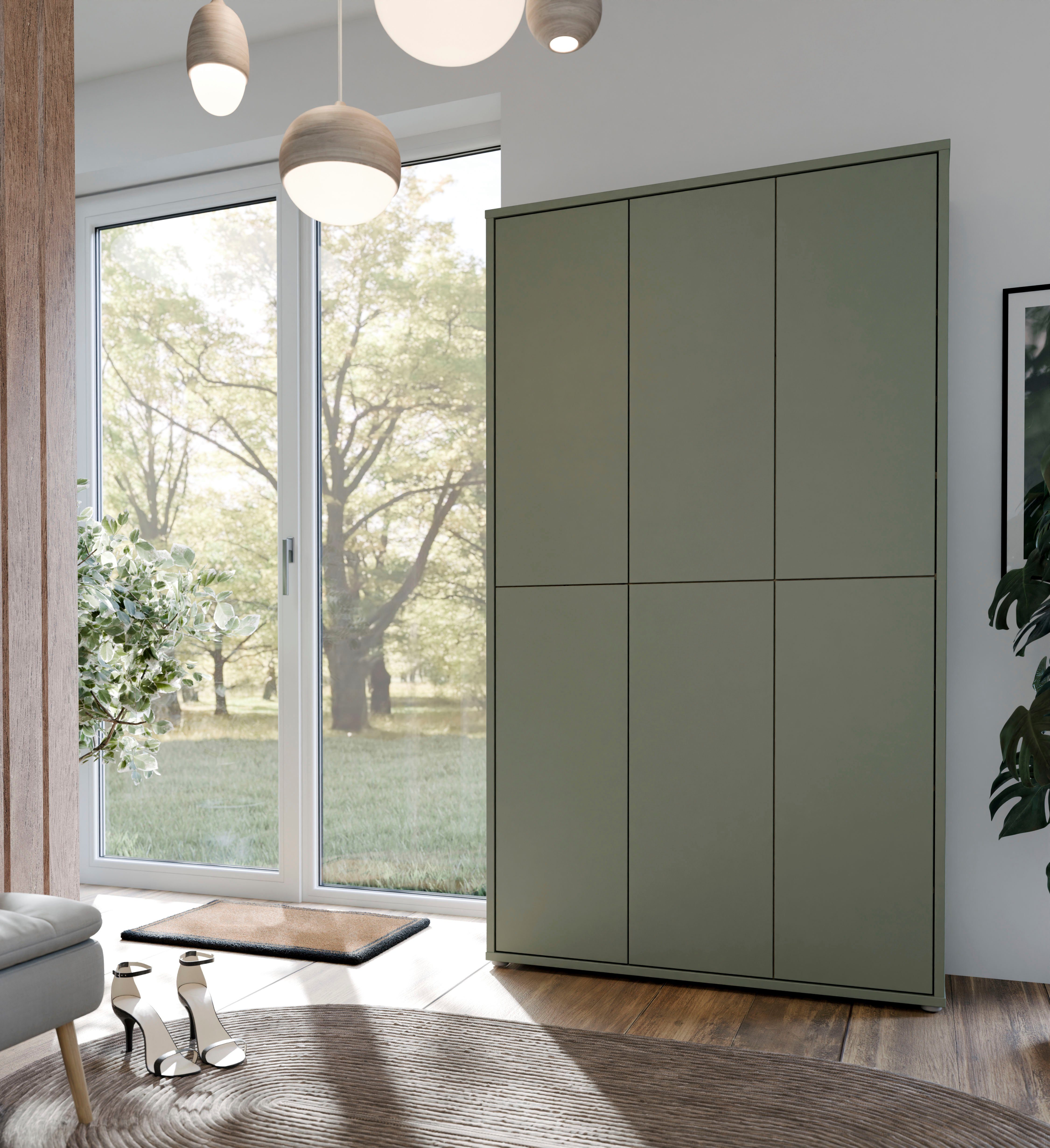 FORTE Schuhschrank Alice Springs, Schuhschrank, B/H/T 109,2/191,9/34,9 cm, 36 Paar Schuhe (B/H/T 109,2/191,9/34,9 cm) Stauraumschrank, Mehrzweckschrank, (B/H 109cm x 192cm), mit 16 Böden