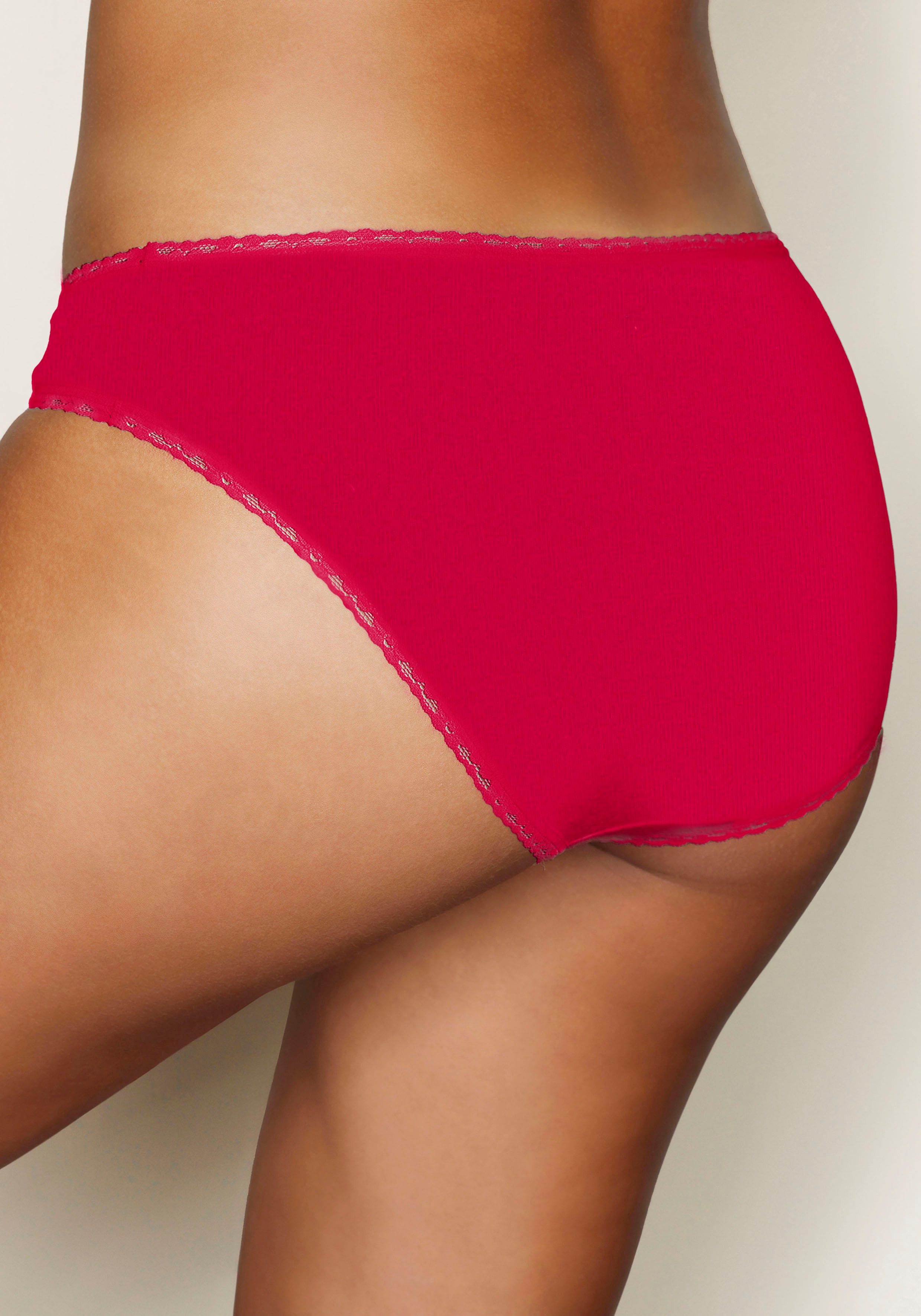 LASCANA Jazz-Pants Slips Geschenk Box (5er-Pack) mit süßen Herzchen-Prints und aus elastischer Baumwoll-Qualität