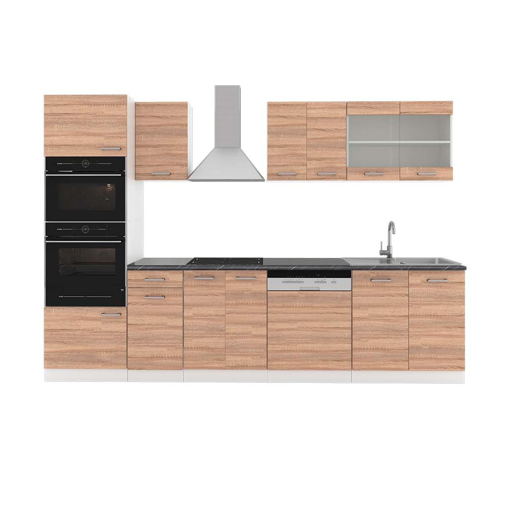 Vicco Winkelküche R-Line, Goldkraft Eiche/Anthrazit, 257 günstig online kaufen