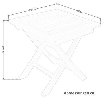 Raburg Gartentisch Beistelltisch Teakholz, 50 cm, wetterfestes Teak, langlebig, leicht & robust, UV-beständig & pflegeleicht