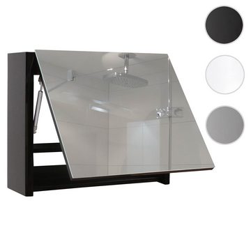 MCW Badezimmerspiegelschrank MCW-B19-C mit Ablagefläche, Hochglanz-Optik, Inkl. Einlegeboden
