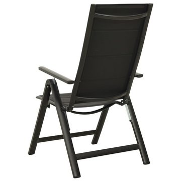 vidaXL Gartenlounge-Set 3-tlg. Bistro-Set Schwarz und Anthrazit, (3-tlg)