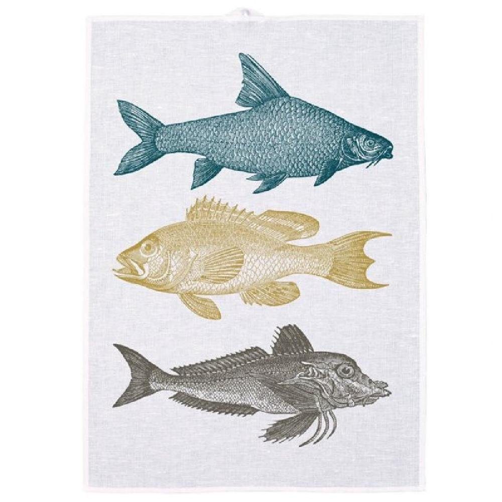 Frohstoff Geschirrtuch Geschirrtuch Fischtrio Multi