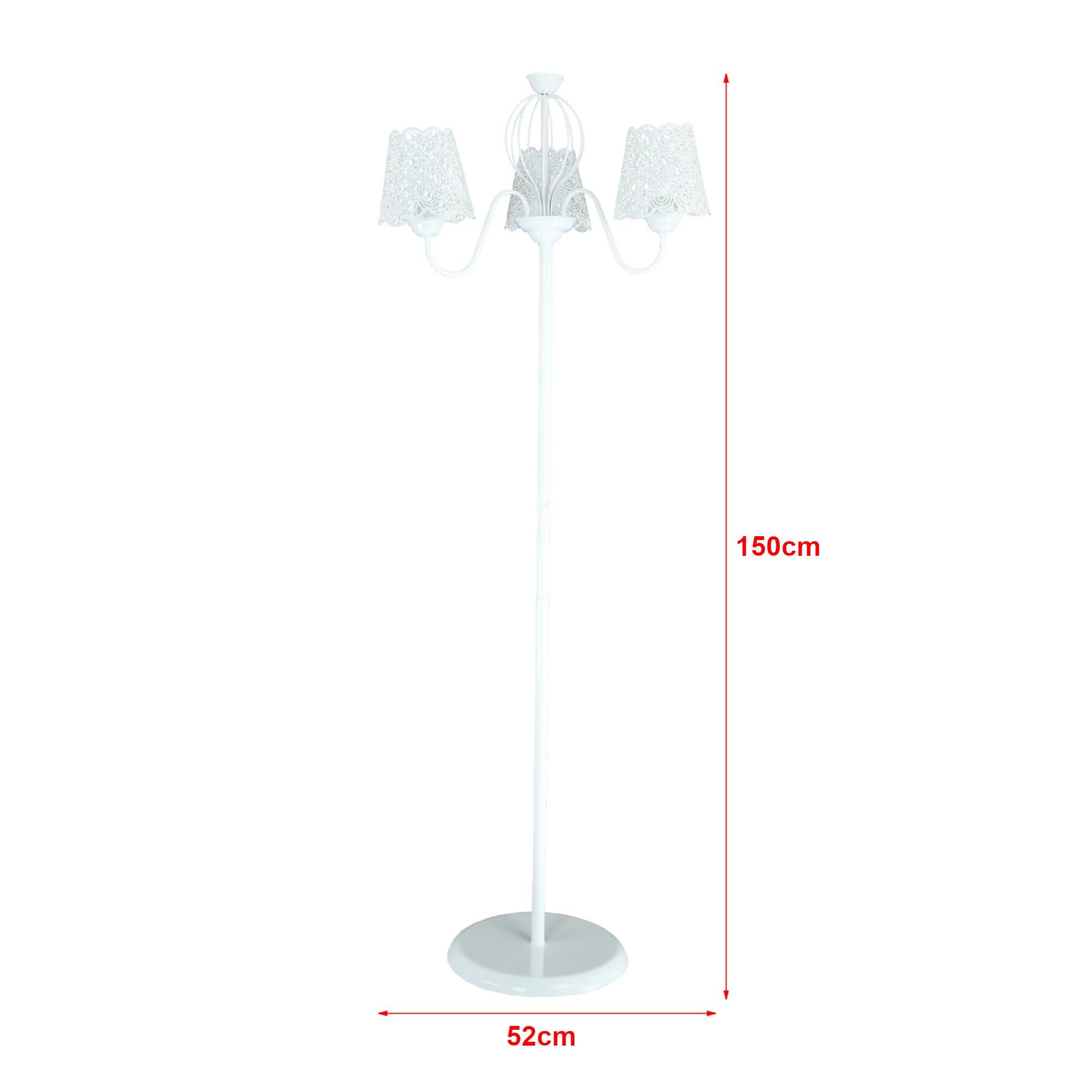 lux.pro Stehlampe, ohne Leuchtmittel, Stehleuchte Metall E27 »Baldock« 3 Weiß x