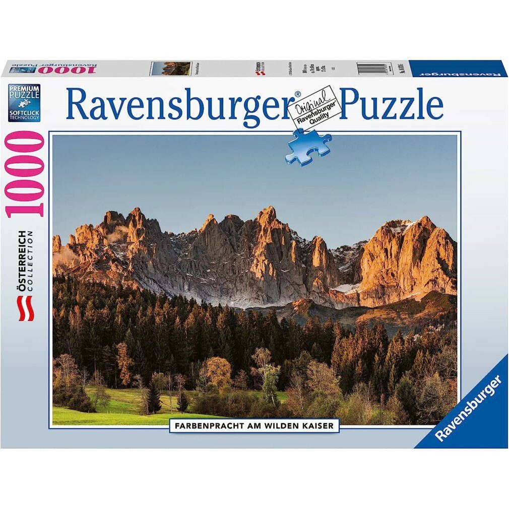 Ravensburger Puzzle Puzzle Farbig Wilder Kaiser, Österreich 1000 Teile, Puzzleteile