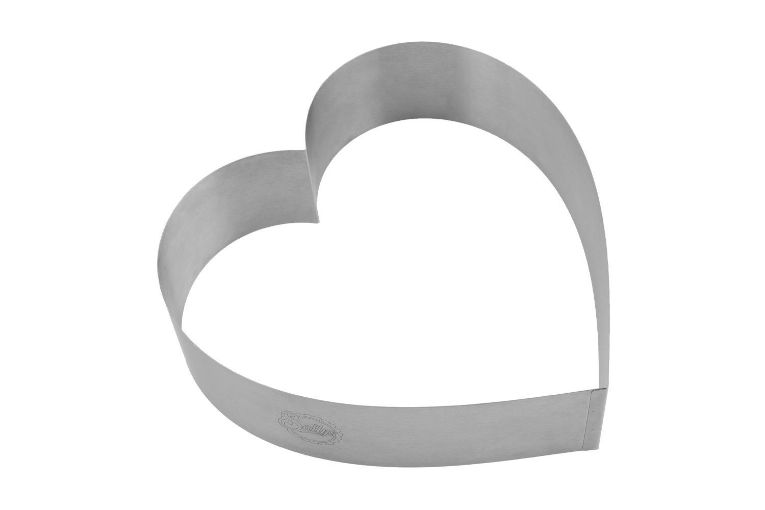 Sallys Herzkuchenform Sallys Herzbackform aus Edelstahl 28 cm, gleichmäßiges Aufgehen, Edelstahl und rostfrei