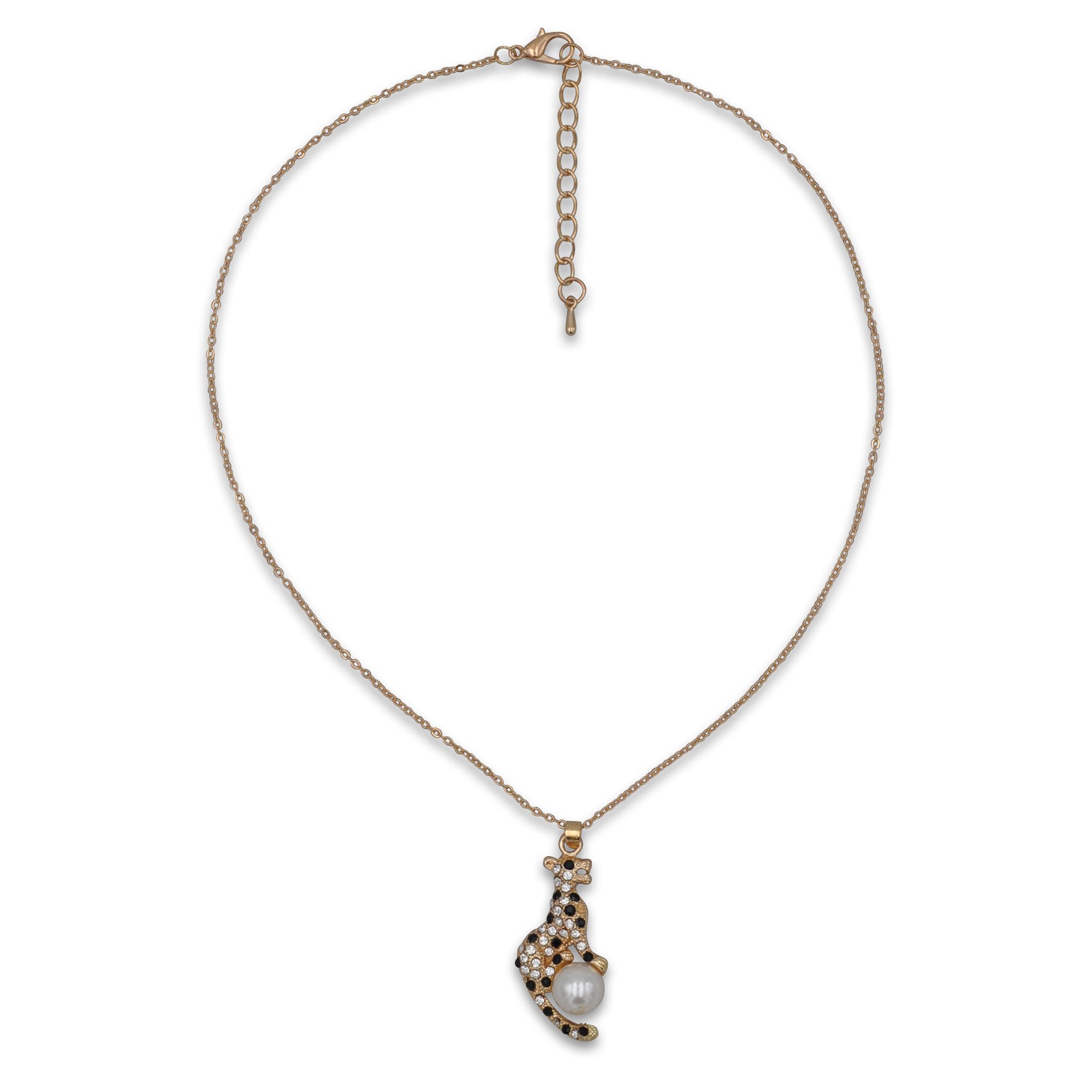 Kette mit Anhänger Leopardenanhänger an Kette