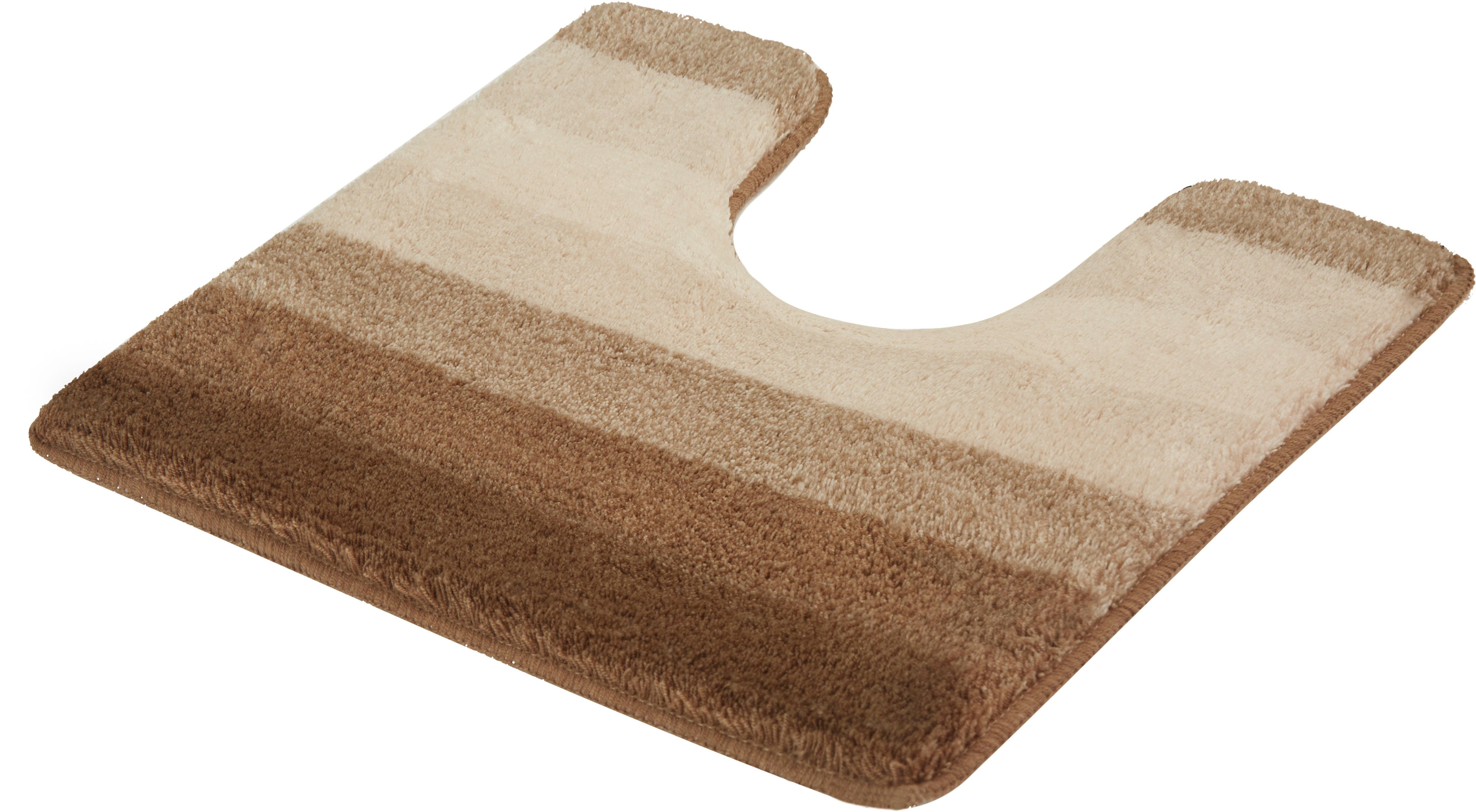 MEUSCH Badematte Palace, Badvorleger, Badezimmer Teppich, Höhe 23 mm, rutschhemmend beschichtet, fußbodenheizungsgeeignet, Kunstfaser, Badteppich, gestreift, mit Farbverlauf, waschbar