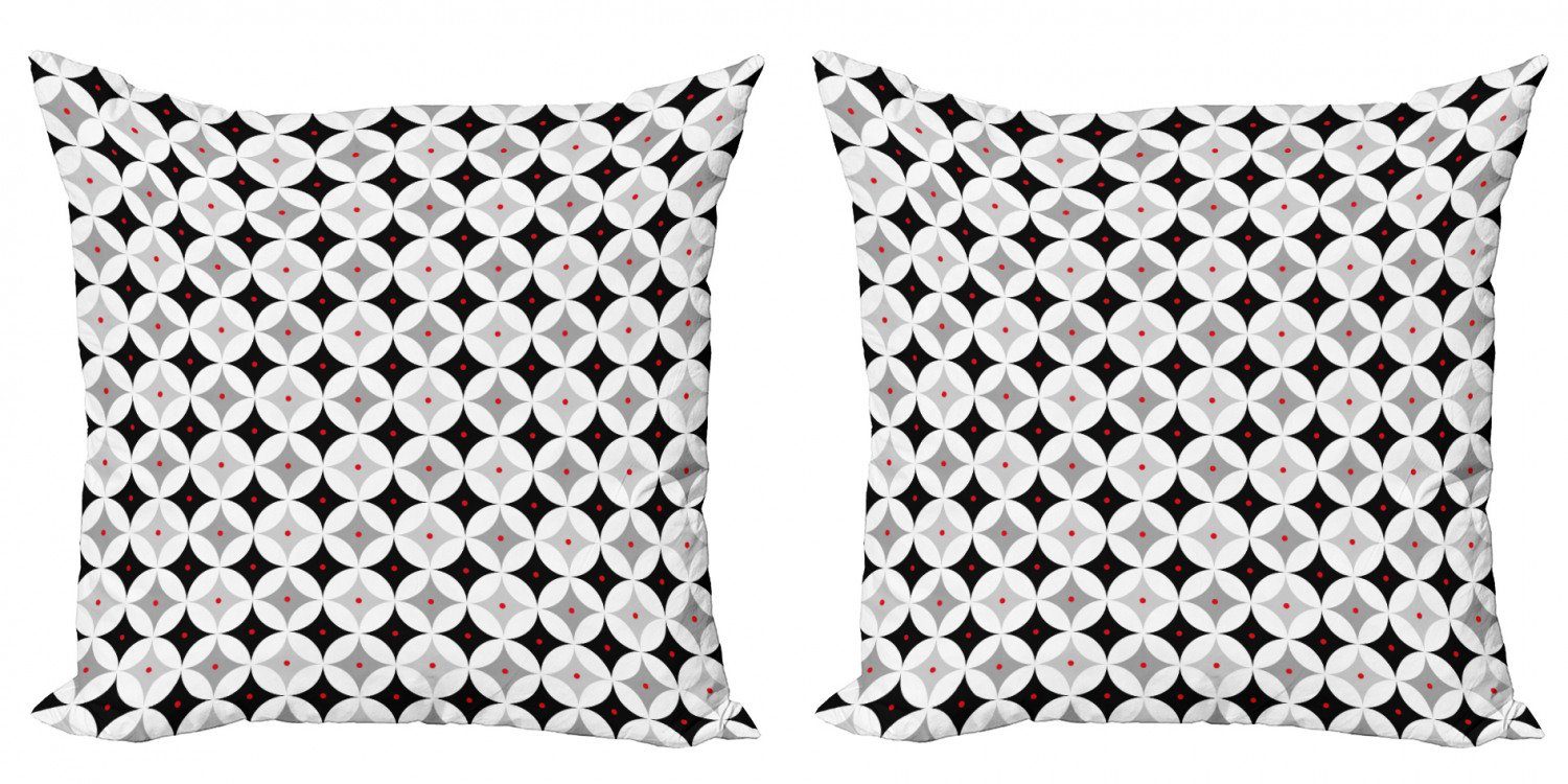 Abakuhaus Atomic Stück), Jahrhunderts Retro Doppelseitiger (2 des Accent Style Modern Mitte Kissenbezüge Digitaldruck,
