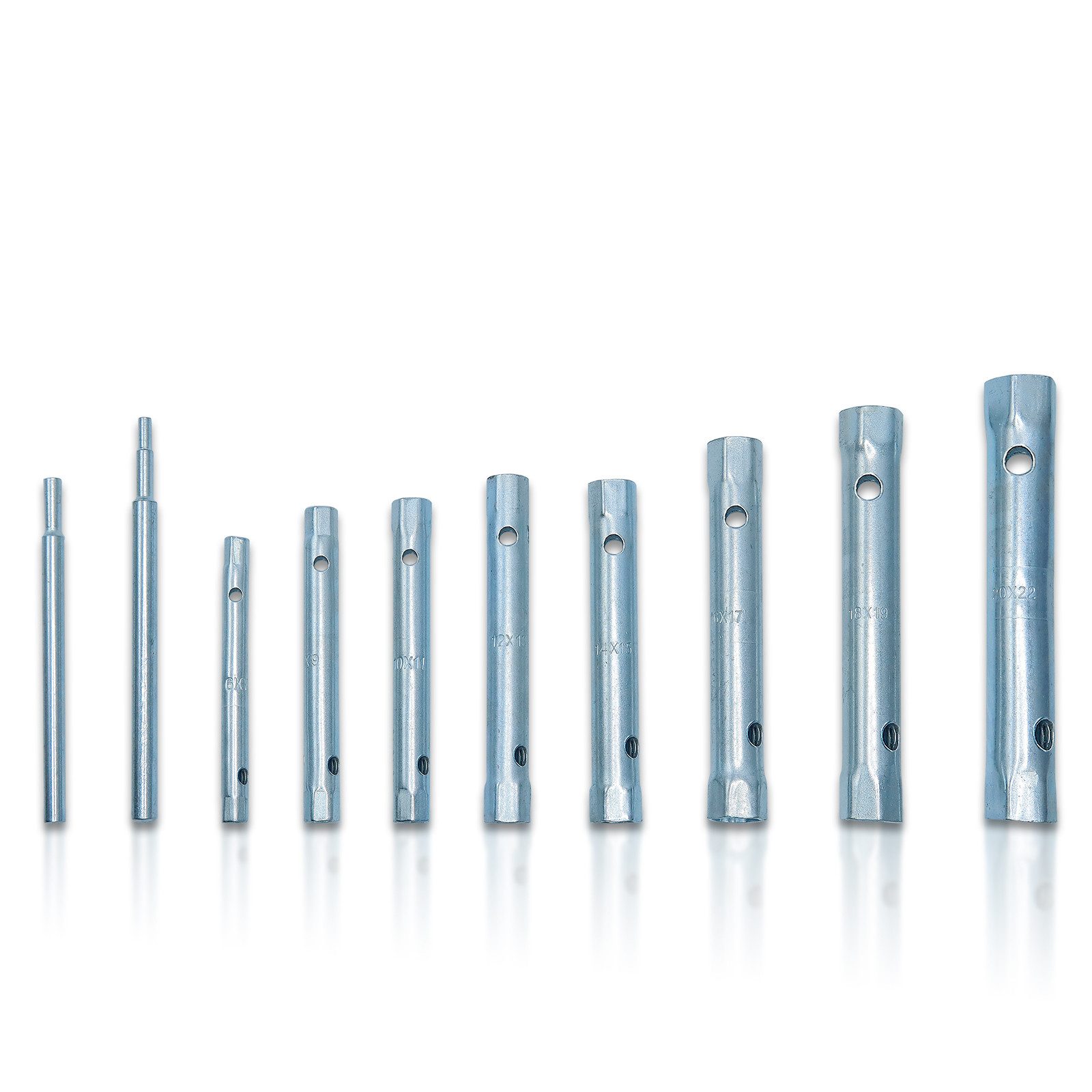 CCLIFE Bit- und Steckschlüsselset Rohrsteckschlüsselsatz 4-tlg 8-12 mm & 10-tlg 6-22 mm, 10-St. – Bild 3 von 5