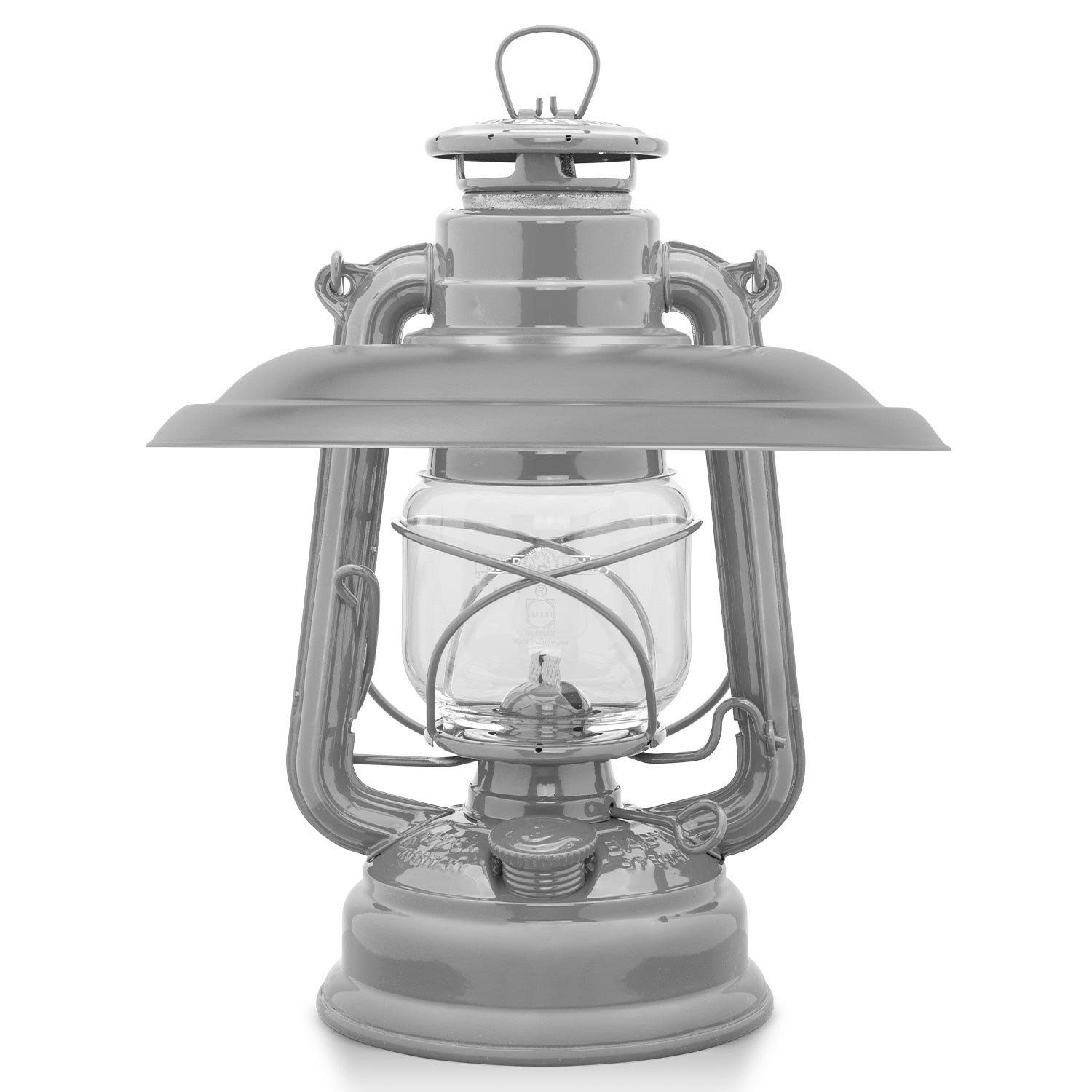 Feuerhand Outdoorkerze Sturmlaterne 276 inkl. Reflektorschirm (Spar-Set, 2-tlg., 1 x Lampe + 1 x Schirm), Männergeschenk, Farbe: Nordic Grey, pulverbeschichtet