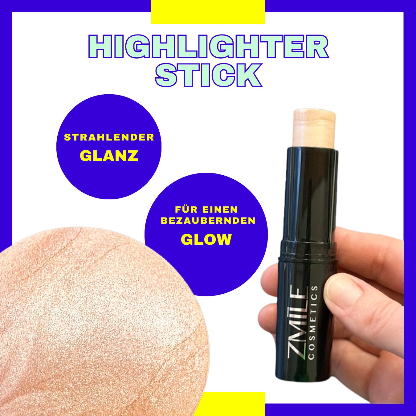 ZMILE COSMETICS Highlighter Stick - vegane Kosmetik, 1-tlg.