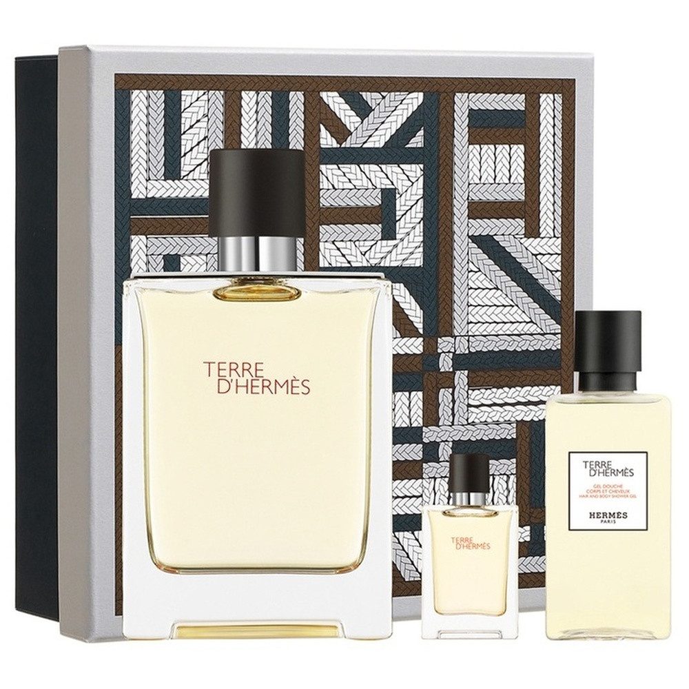 HERMÈS Eau de Toilette Hermes Terre D`Hermes SET 100ml EdT + 5ml EdT + 40ml DG