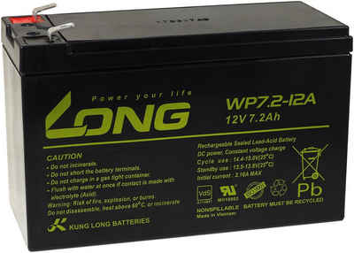 Powery KungLong Bleiakku WP7.2-12A F2 VdS Bleiakkus 7200 mAh (12 V)