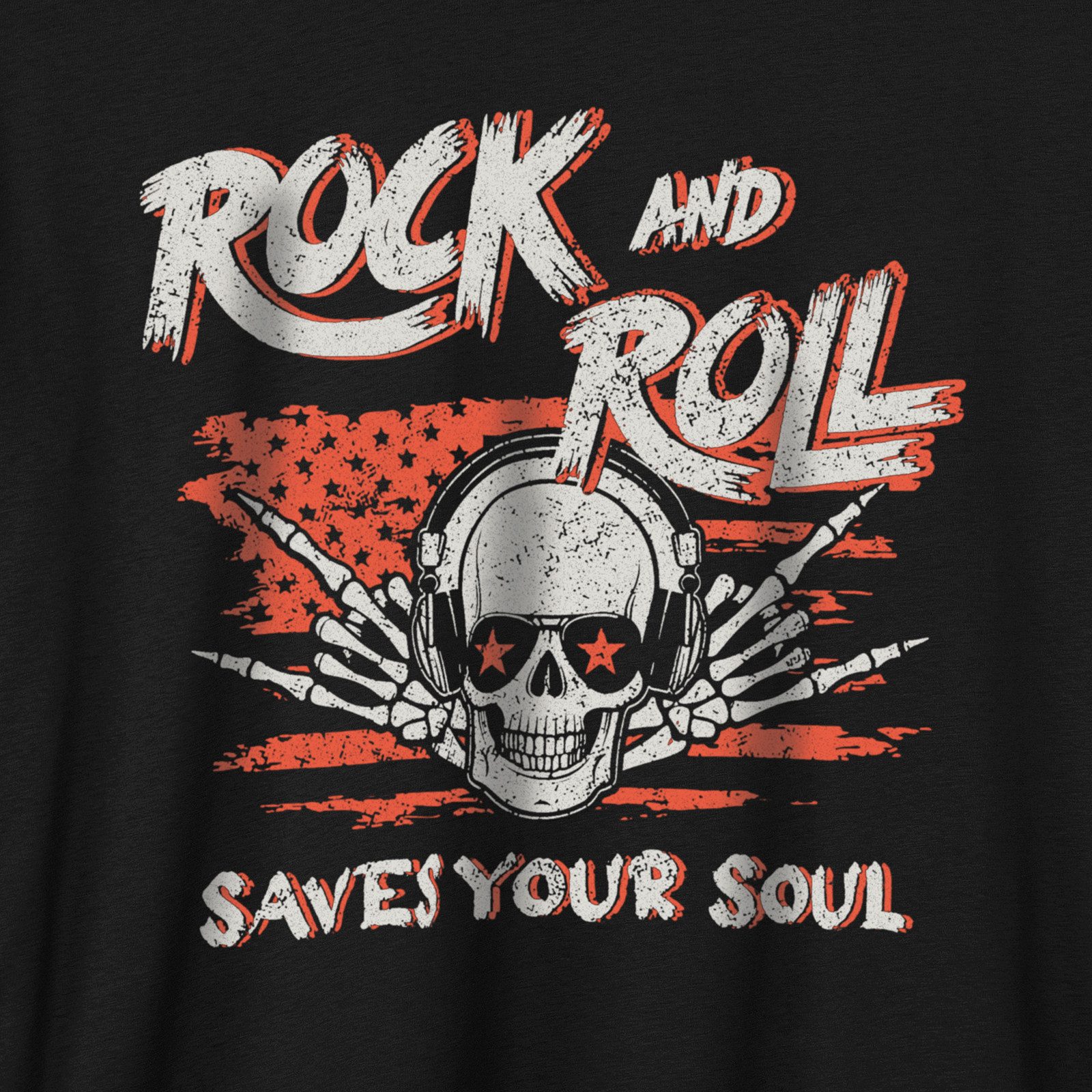 Iron Stitch Print-Shirt Iron Stitch Übergrößen T-Shirt schwarz Rock Skull günstig online kaufen