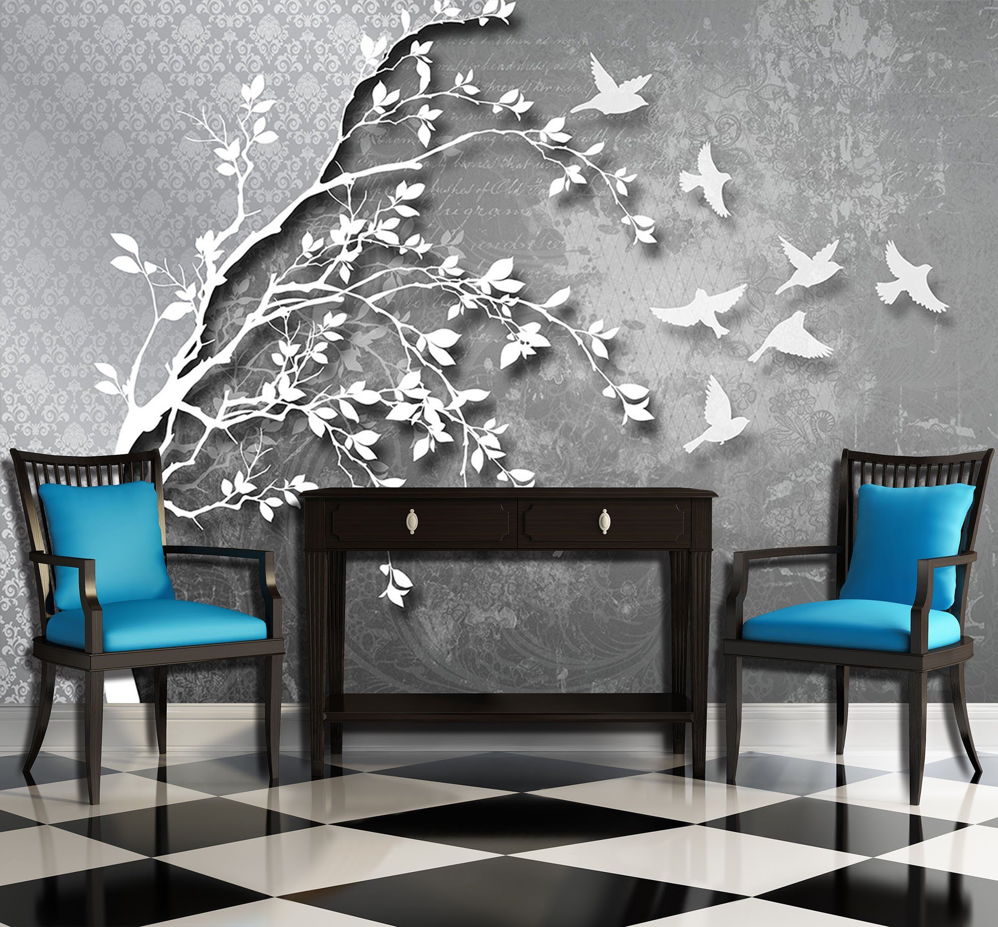 Wallarena Fototapete Natur - Mehrfarbig - Modern - Vlies - Wohnzimmer, glatt, 104x70cm