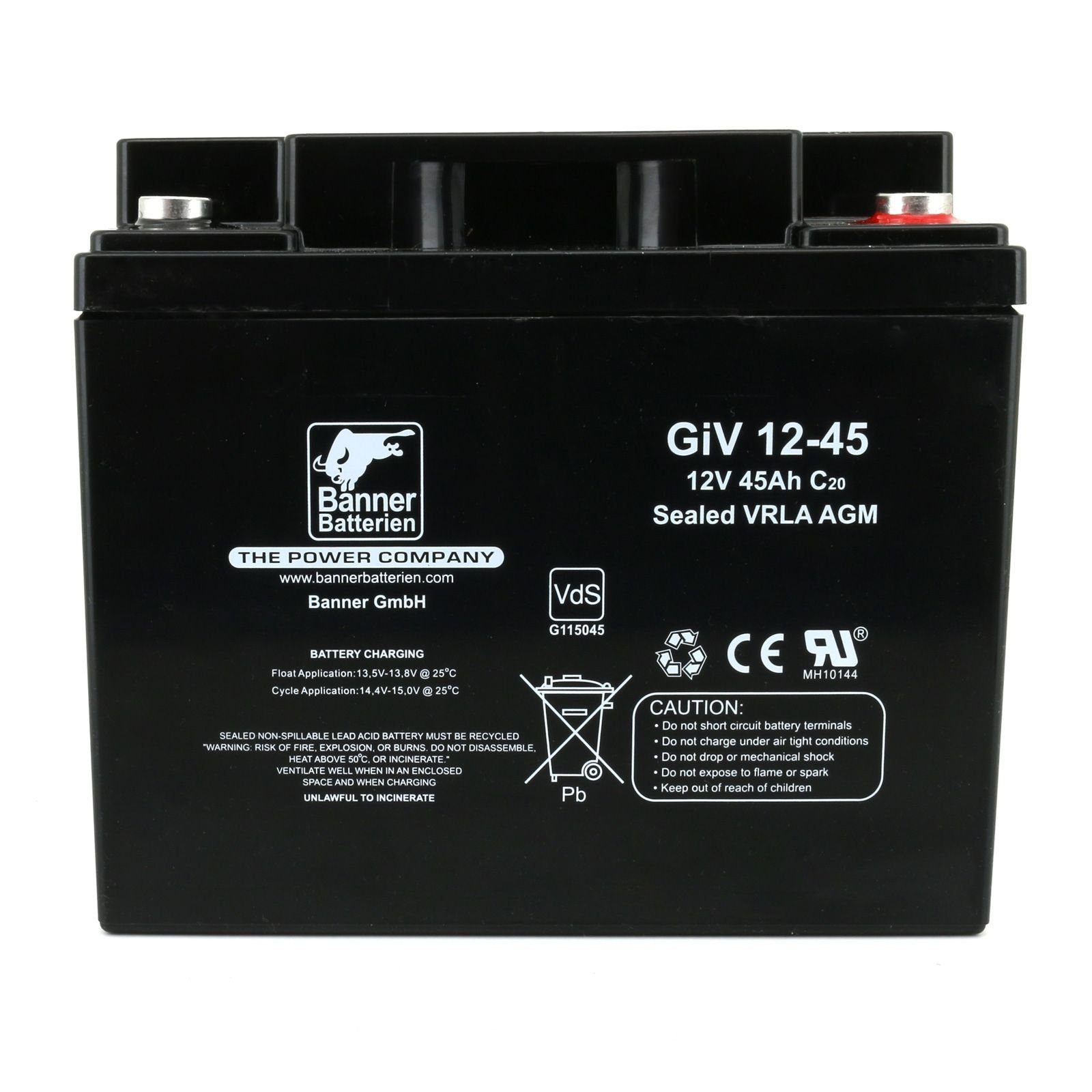 Batterien Volt Ah 12 Ah GIV 45 45 12-45 Batterie, Volt Banner Stand Batterie 12 12-45 GIV by Bull