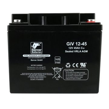 Banner Batterien Batterie Stand by Bull 12 Volt 45 Ah GIV 12-45 Batterie, 12 Volt 45 Ah GIV 12-45