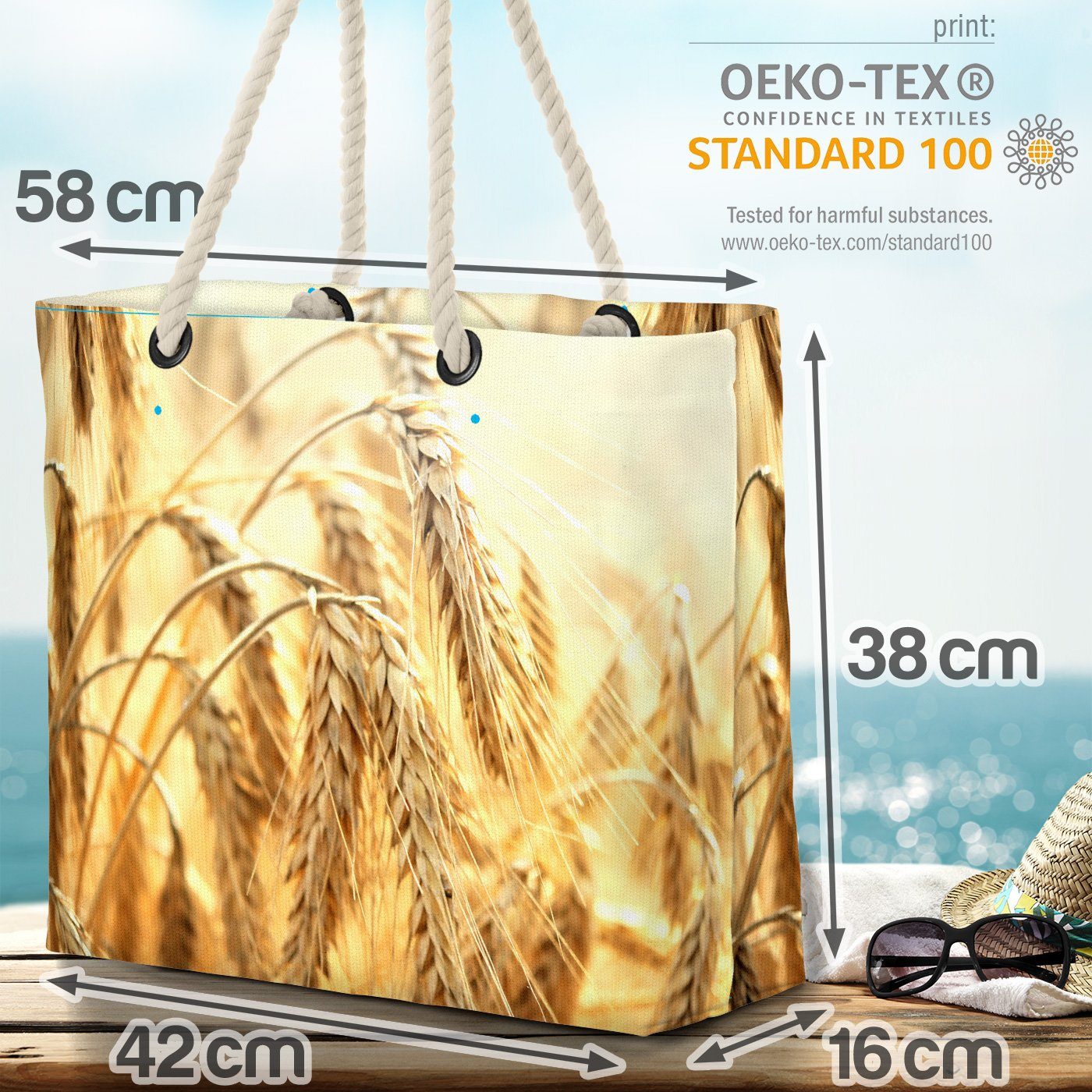 Feld Getreide Strandtasche Getreide Beach Weizen Bag (1-tlg), Agrar Müsli Bauernhof Landwirtschaft VOID