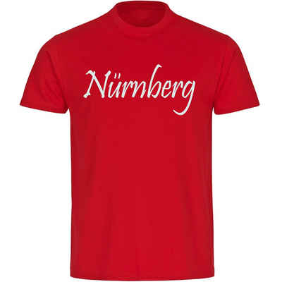 multifanshop T-Shirt Herren Nürnberg - Schriftzug - Männer