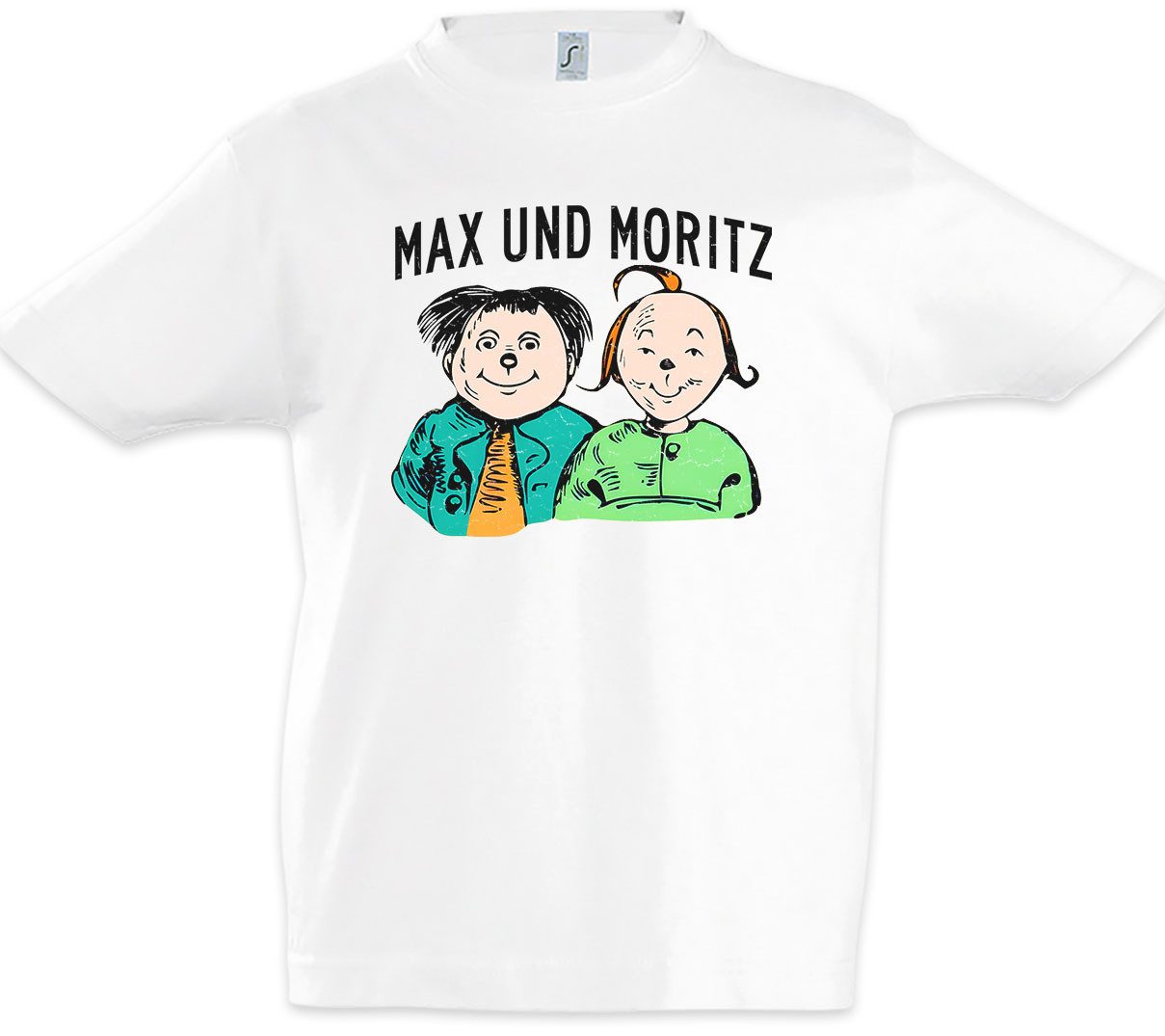 Urban Backwoods Print-Shirt Max und Moritz Kinder T-Shirt Wilhelm Lausbuben Klassiker Busch (1-tlg) Gedicht Buch Bild 19.