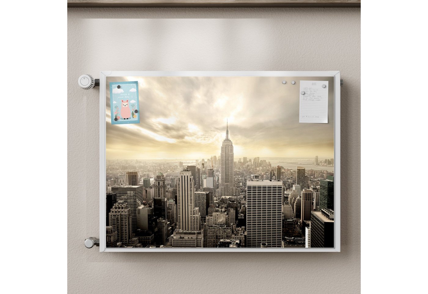 Thumbnail - DEQORI Magnetfolie 'Goldene Metropole', beschreibbar Heizung Magnetmatte magnetisch Magnetfolie