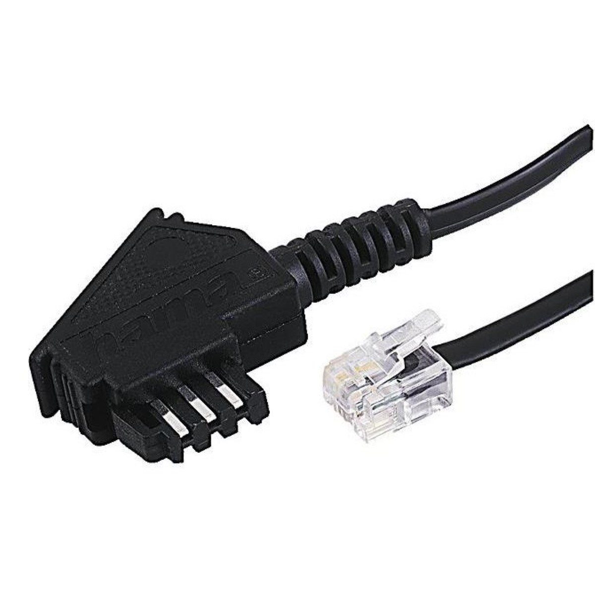 Hama 15m Telefon-Kabel TAE-Stecker TAE-F auf RJ11 Festnetztelefon (TAE-Stecker auf Modular-Stecker 6P4C Western, Telefon-Anschlusskabel)