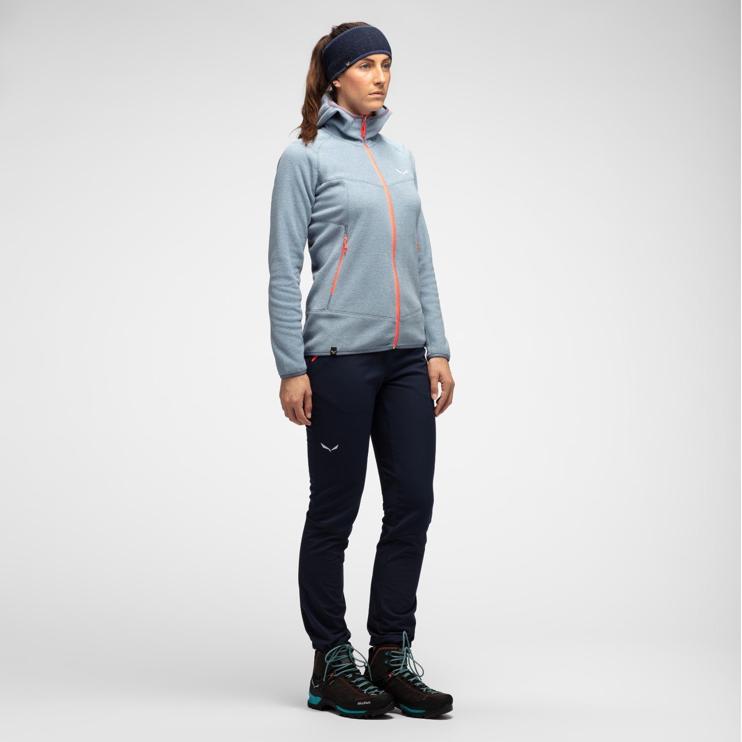 Futter Dolomia Damen mit Fleece Outdoorhose Salewa Blau Polarlite für angerauten (0-tlg) aus