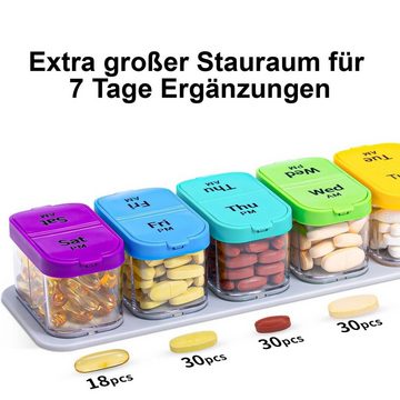 yozhiqu Pillendose 7 Day AM PM Compartmentalised Design Large Pill Organizer (1 St), Sichere Aufbewahrung von Tabletten für die tägliche Einnahme